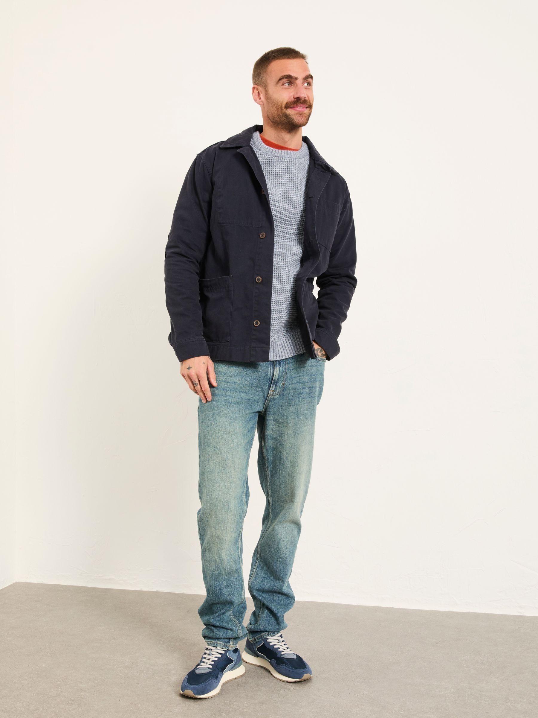 Navy Canvas Worker Jacket - Image 3 of 6