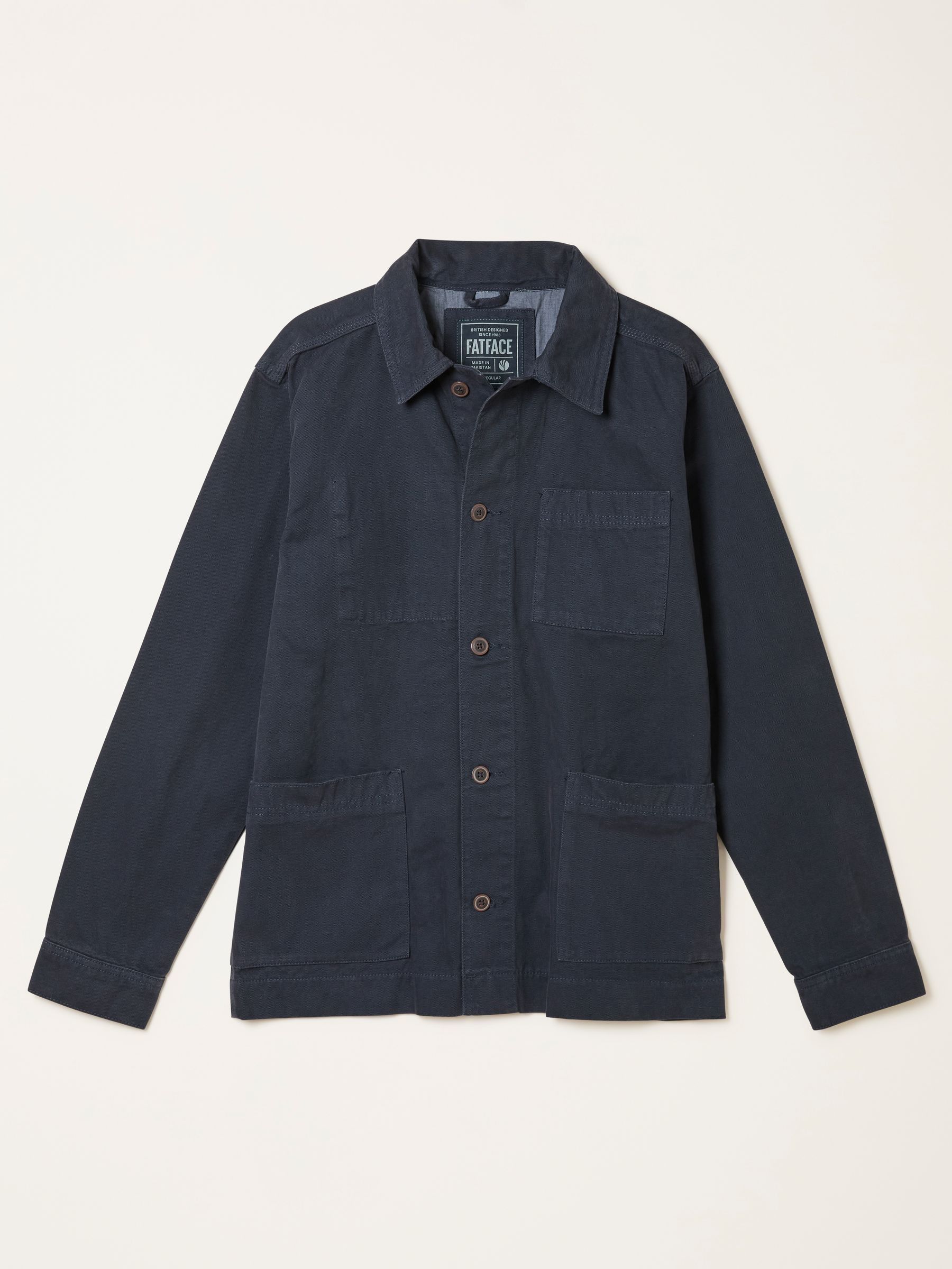 Navy Canvas Worker Jacket - Image 6 of 6