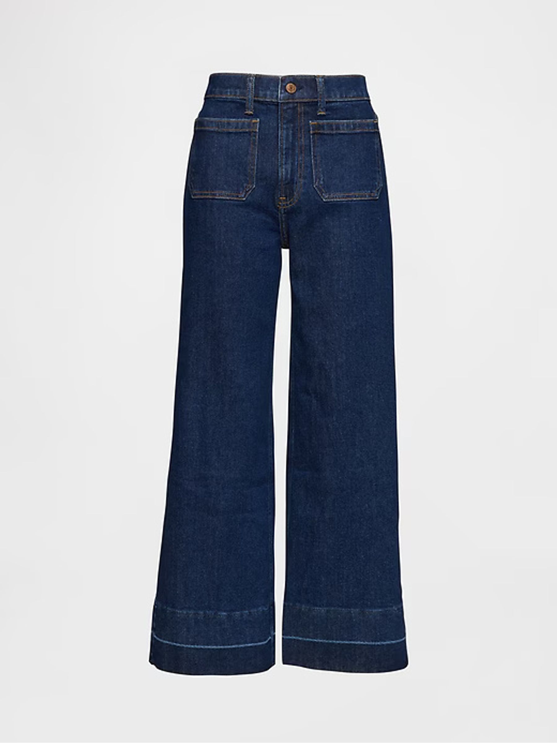 Blue High Waisted Stride Wide-Leg Ankle Jeans - Image 7 of 8