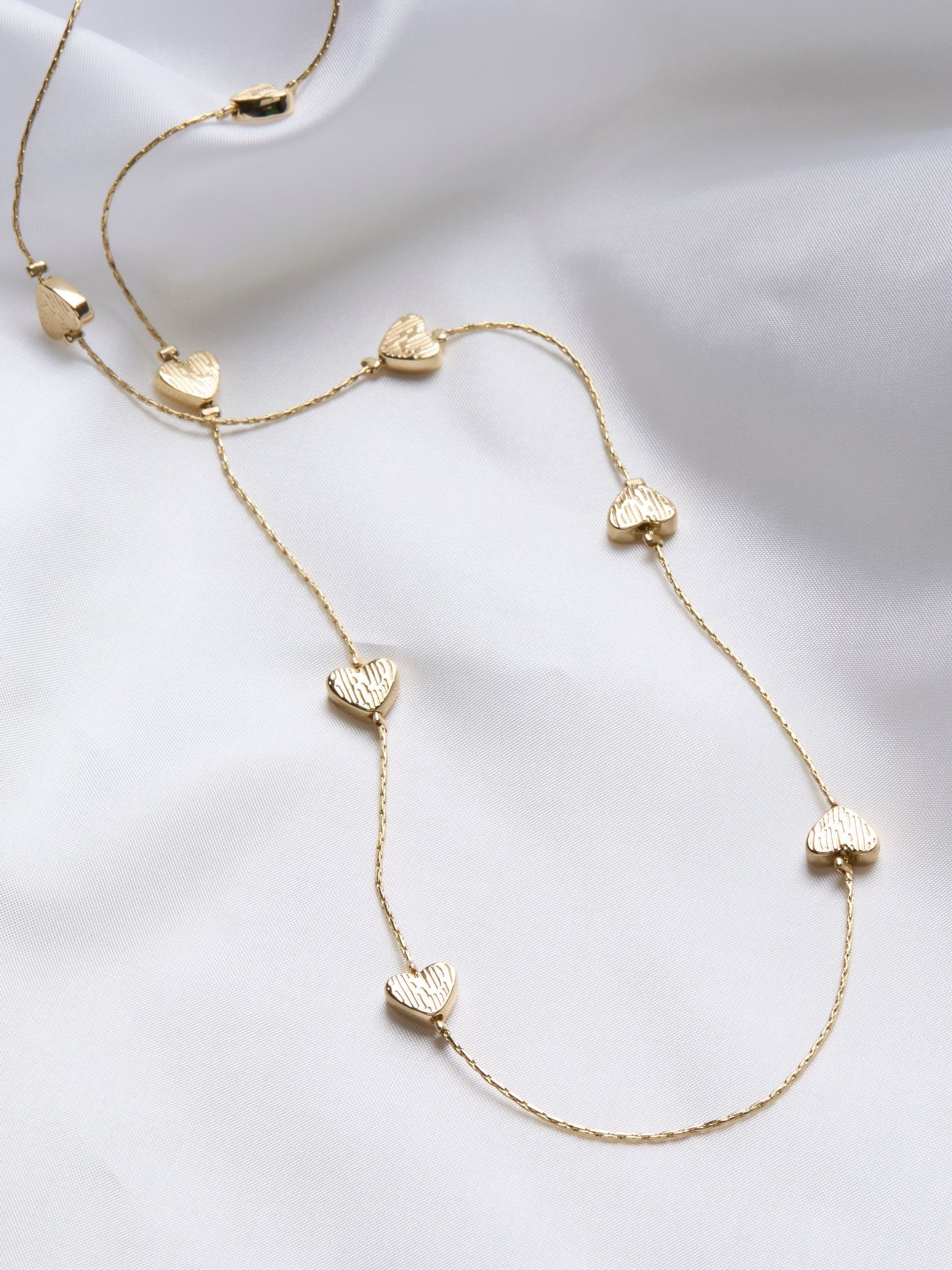 Gold Tone Heart Layered Necklace - Image 2 of 2