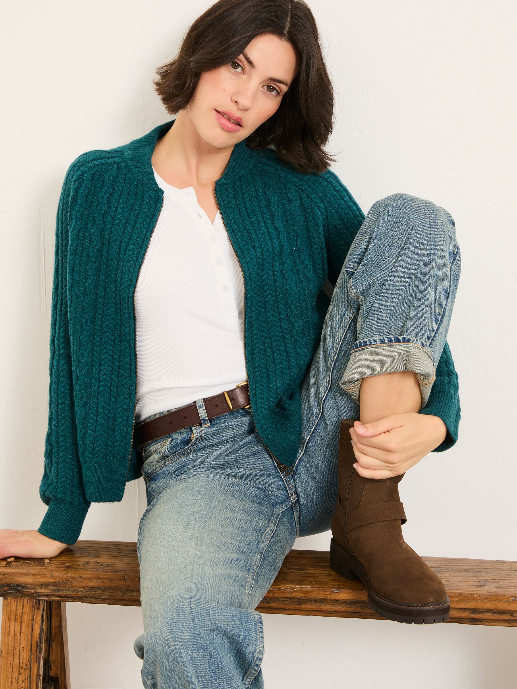 Knitted Cable Bomber