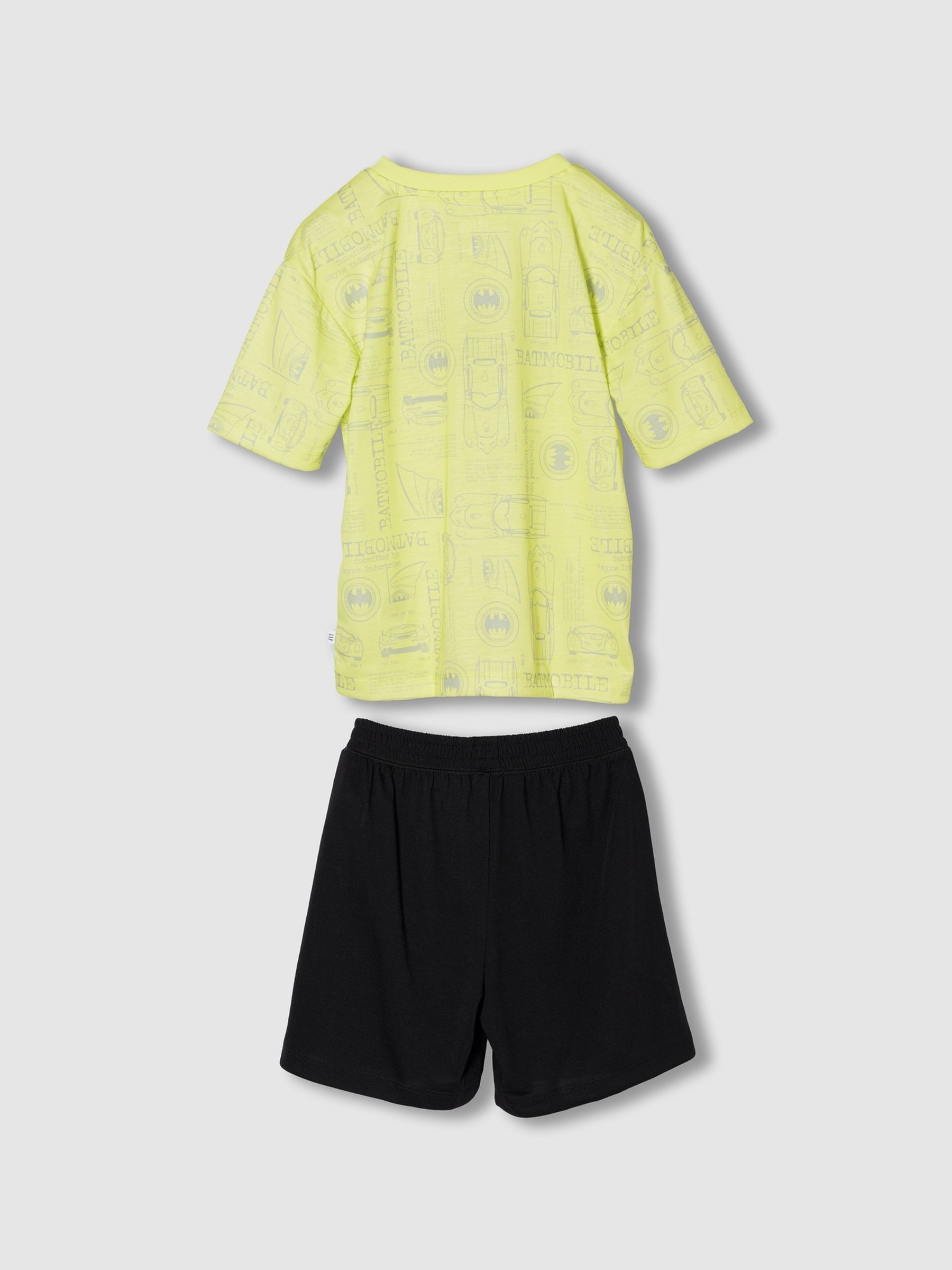 Yellow Batman Recycled Pyjama Short Set (6-13yrs) - Image 2 of 3