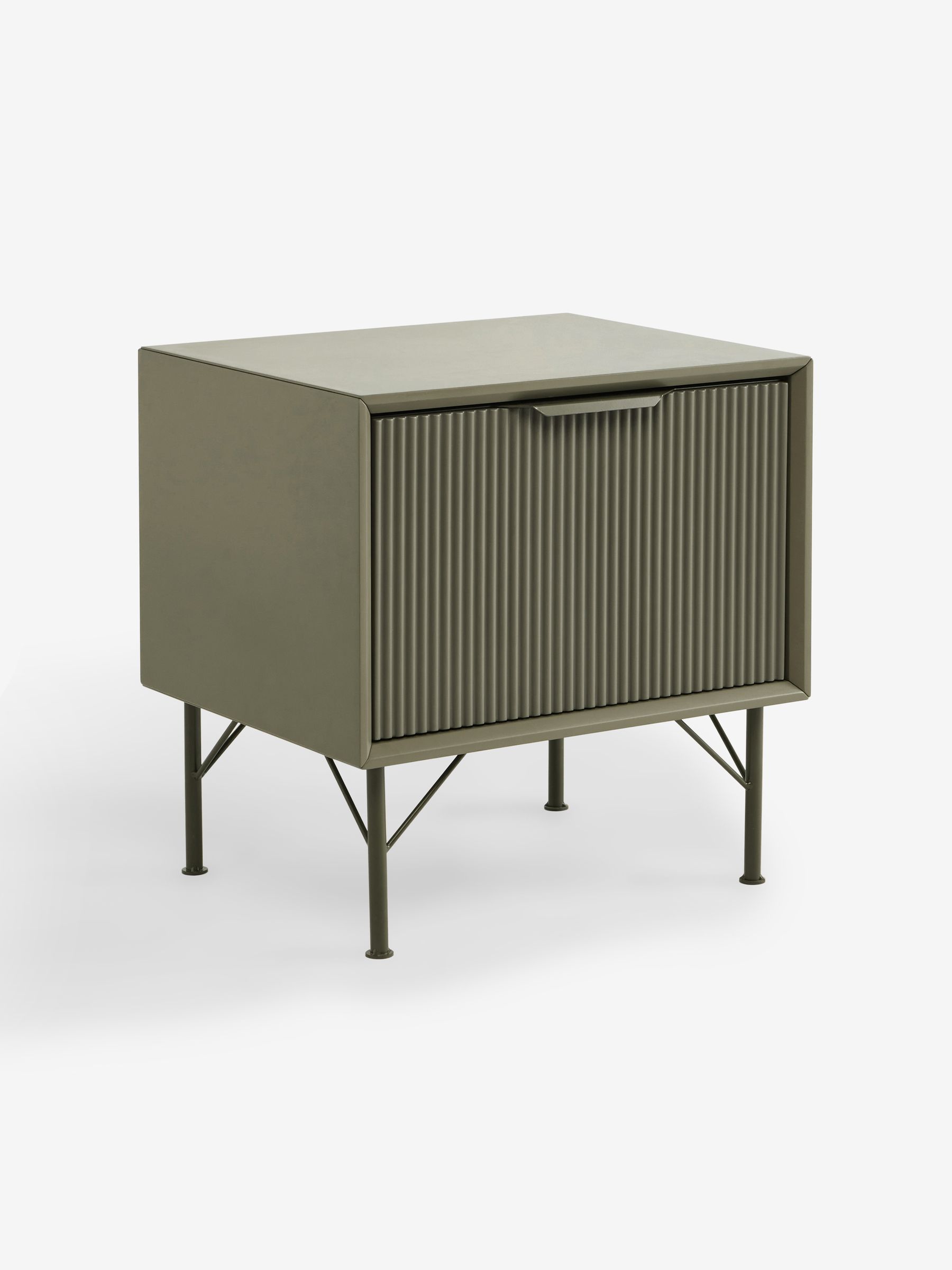 Elian 1 Drawer Bedside Table in Green - Image 4 of 5