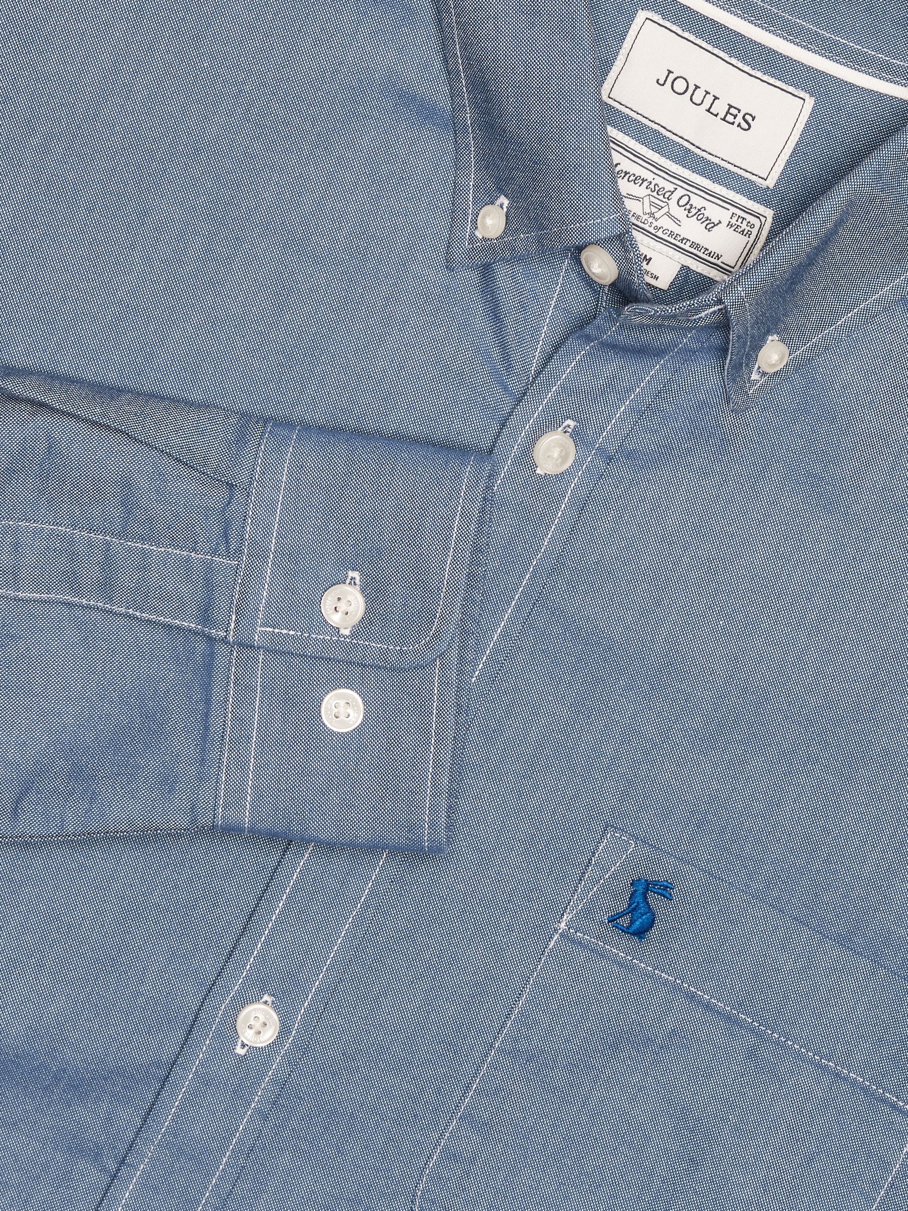 Classic Fit Chambray Blue Cotton Oxford Shirt - Image 2 of 11