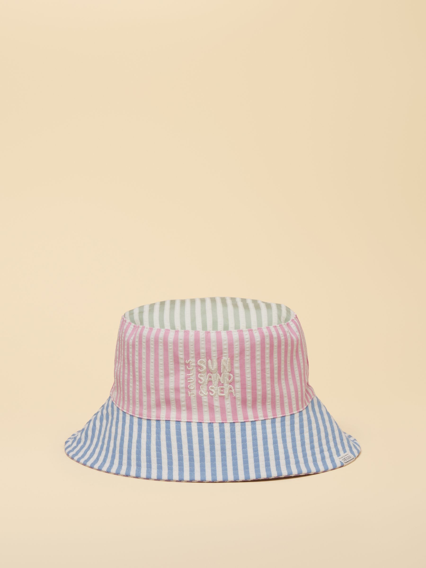 Girls' Bayley Pink Multi Stripe Bucket Hat - Image 1 of 5