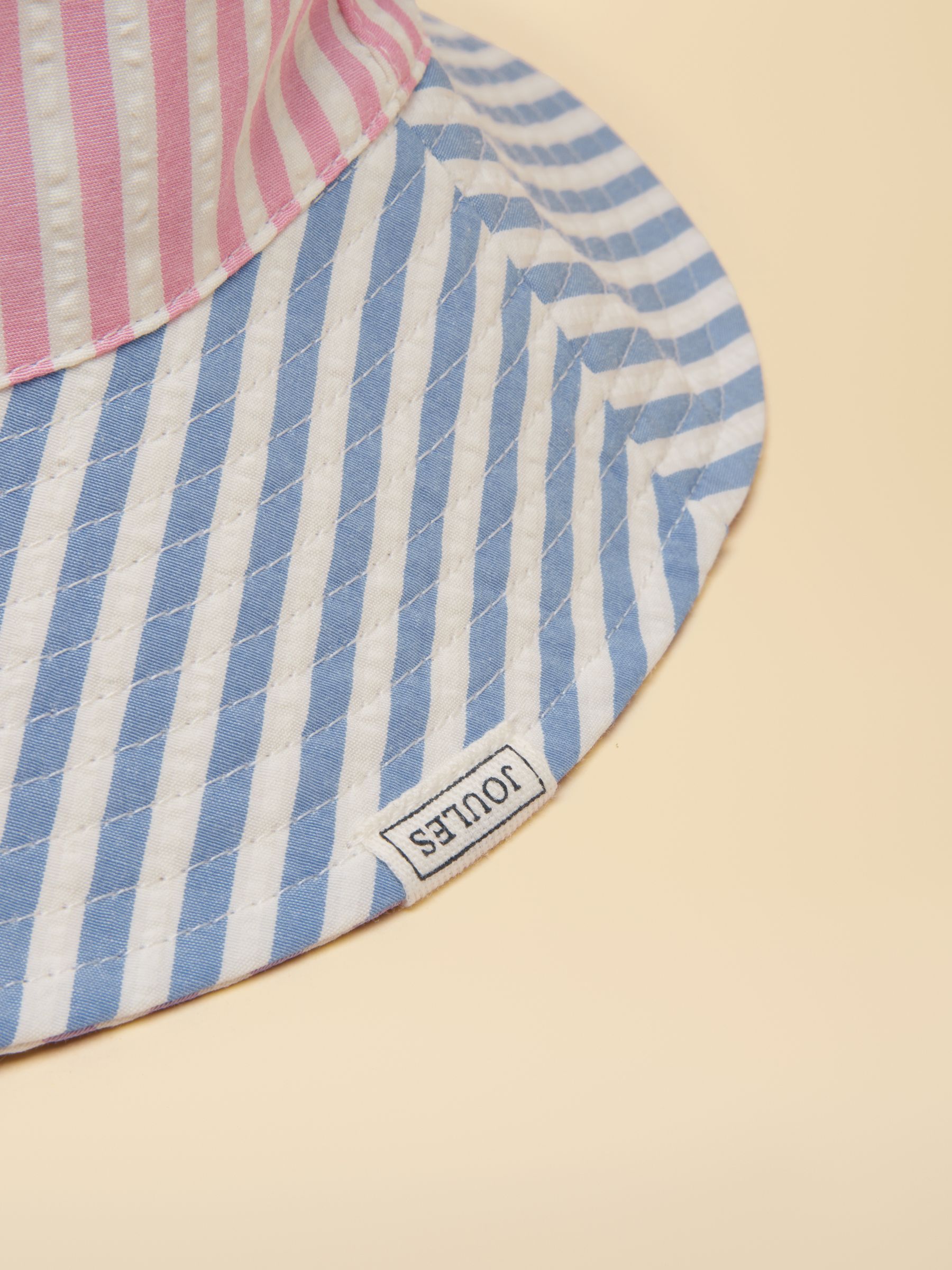 Girls' Bayley Pink Multi Stripe Bucket Hat - Image 4 of 5