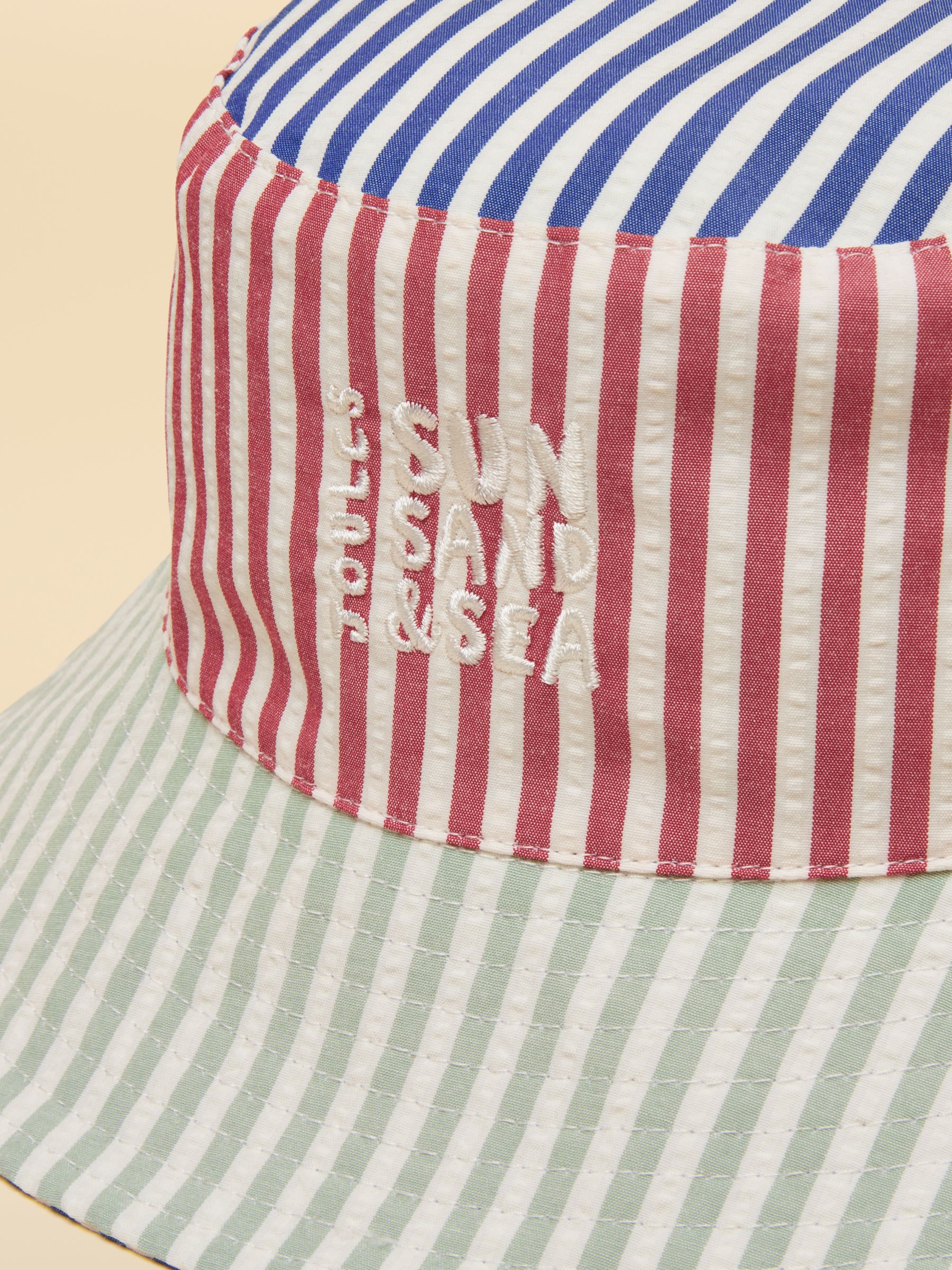 Boys' Bayley Blue Multi Stripe Bucket Hat - Image 3 of 5