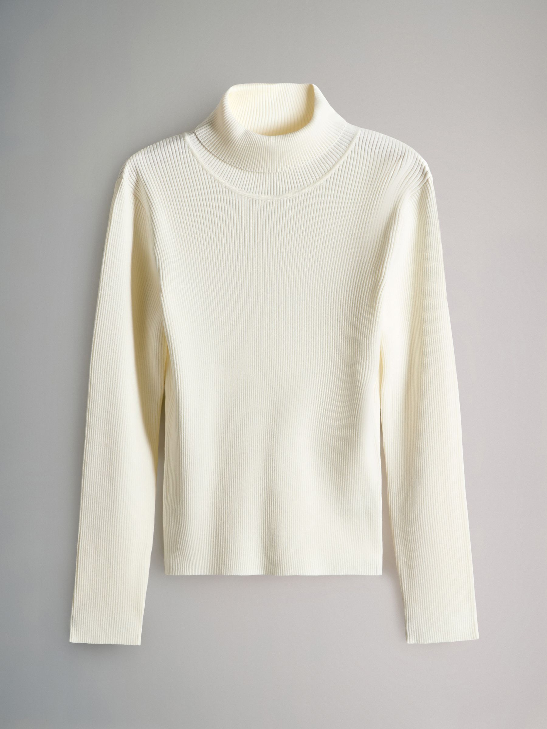 Ribbed Knit Roll Neck Tops - Image 2 of 5
