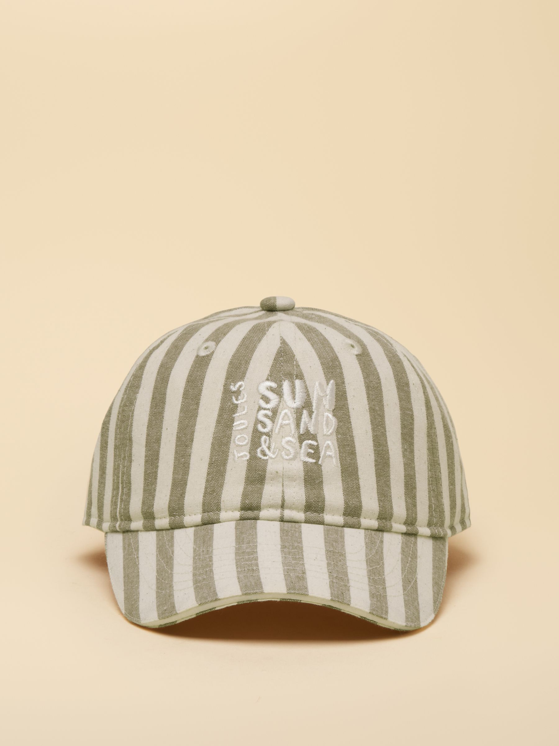 Kids' Daley Green Ecru Stripe Baseball Cap - Image 1 of 4 Kids' Daley Green Ecru Stripe Baseball Cap - Image 1 of 4