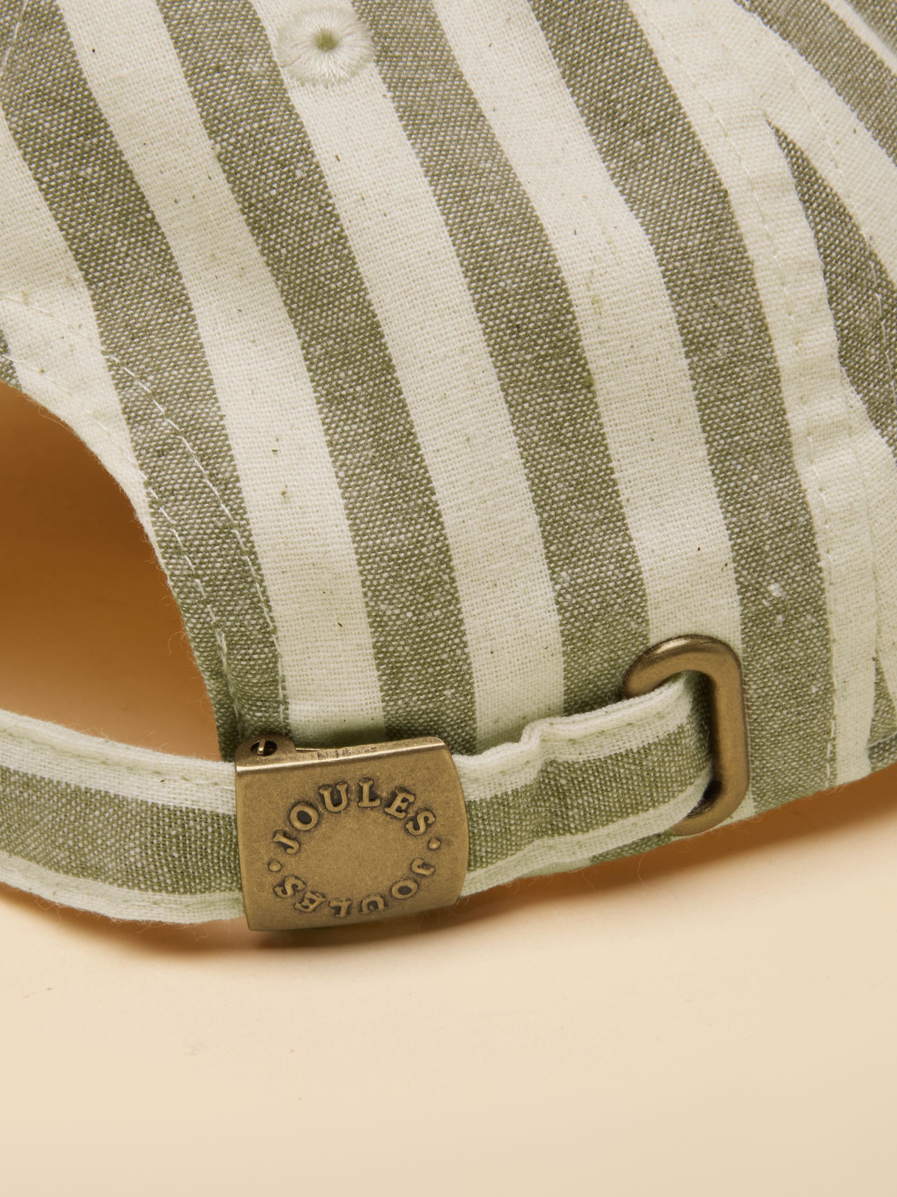 Kids' Daley Green Ecru Stripe Baseball Cap - Image 4 of 4