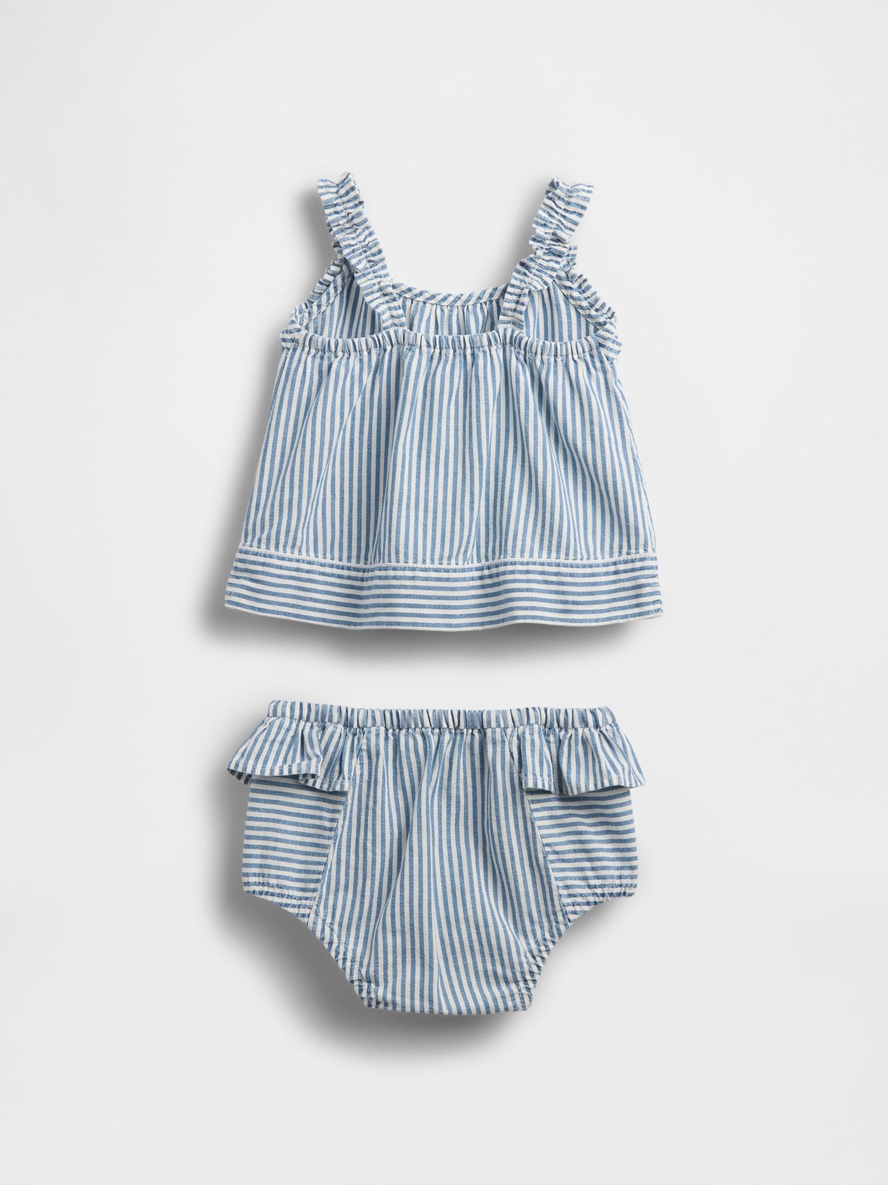Blue Denim Stripe Outfit Set (Newborn-24mths) - Image 2 of 2