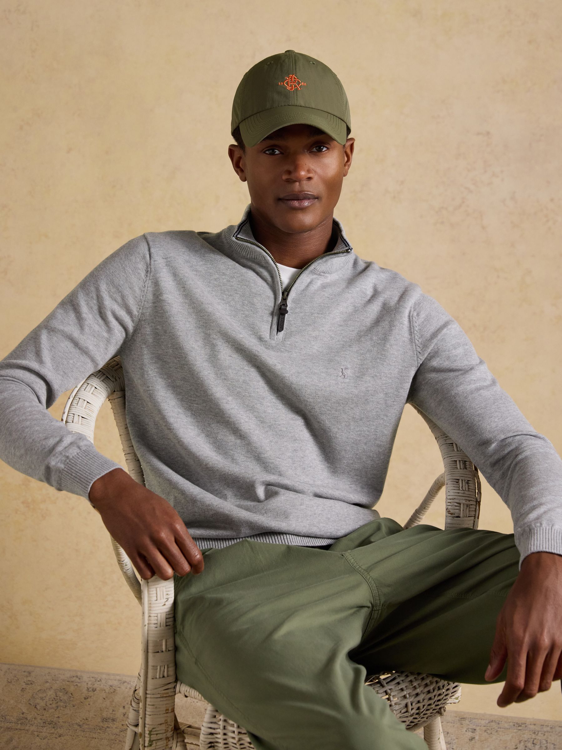 Daley Khaki Green Nylon Baseball Cap - Image 2 of 8