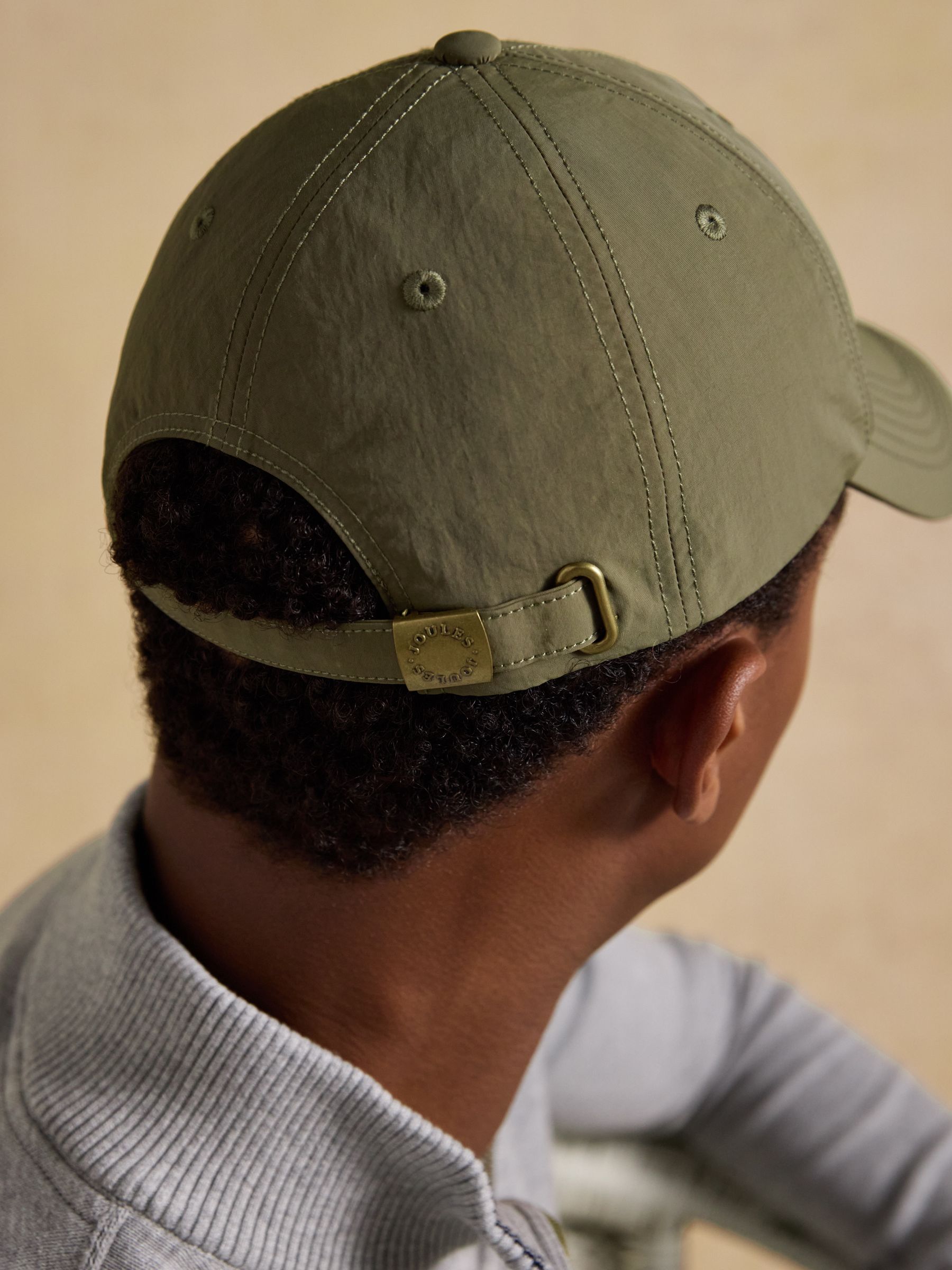 Daley Khaki Green Nylon Baseball Cap - Image 3 of 8