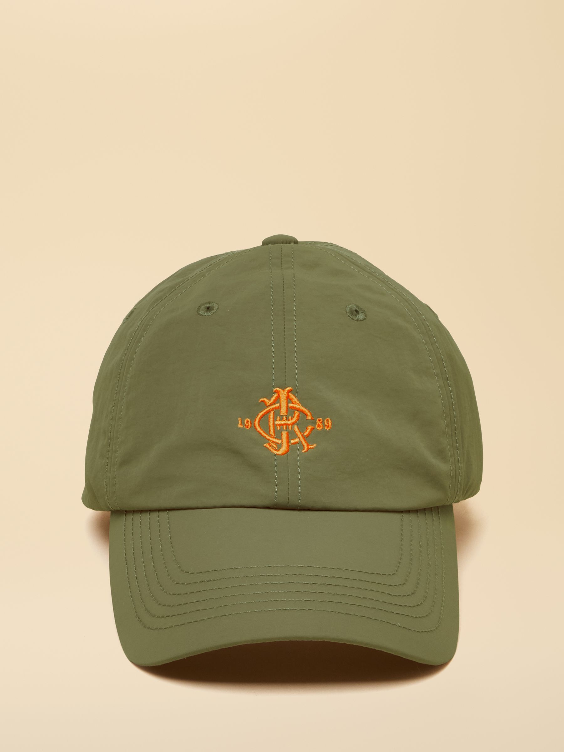 Daley Khaki Green Nylon Baseball Cap - Image 5 of 8