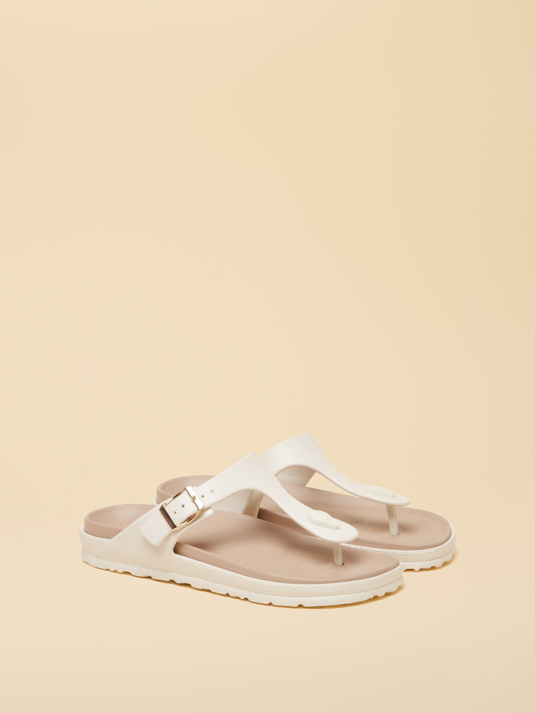 Soleil White Buckle Flip Flop - Image 1 of 6