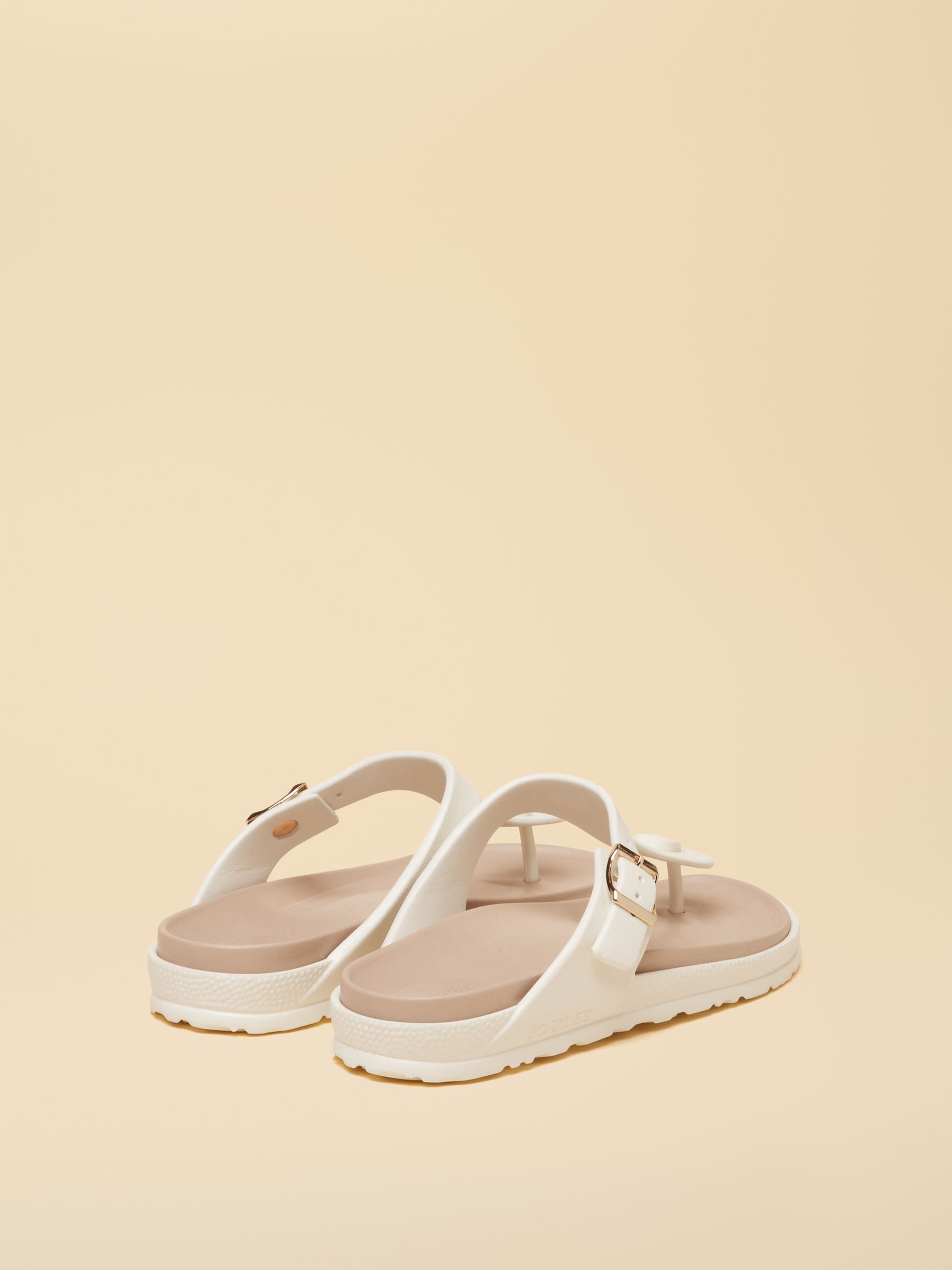 Soleil White Buckle Flip Flop - Image 2 of 6