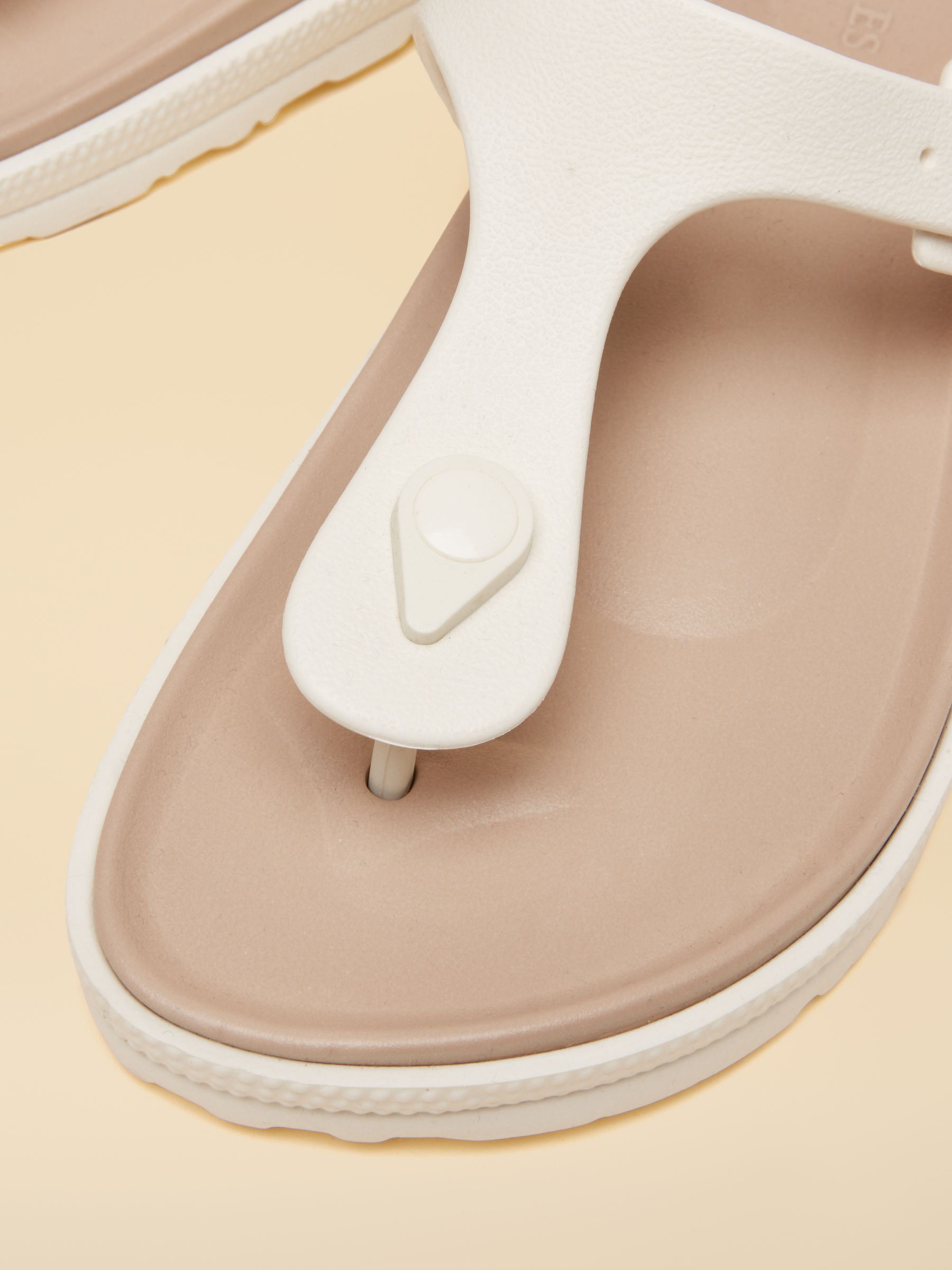 Soleil White Buckle Flip Flop - Image 5 of 6