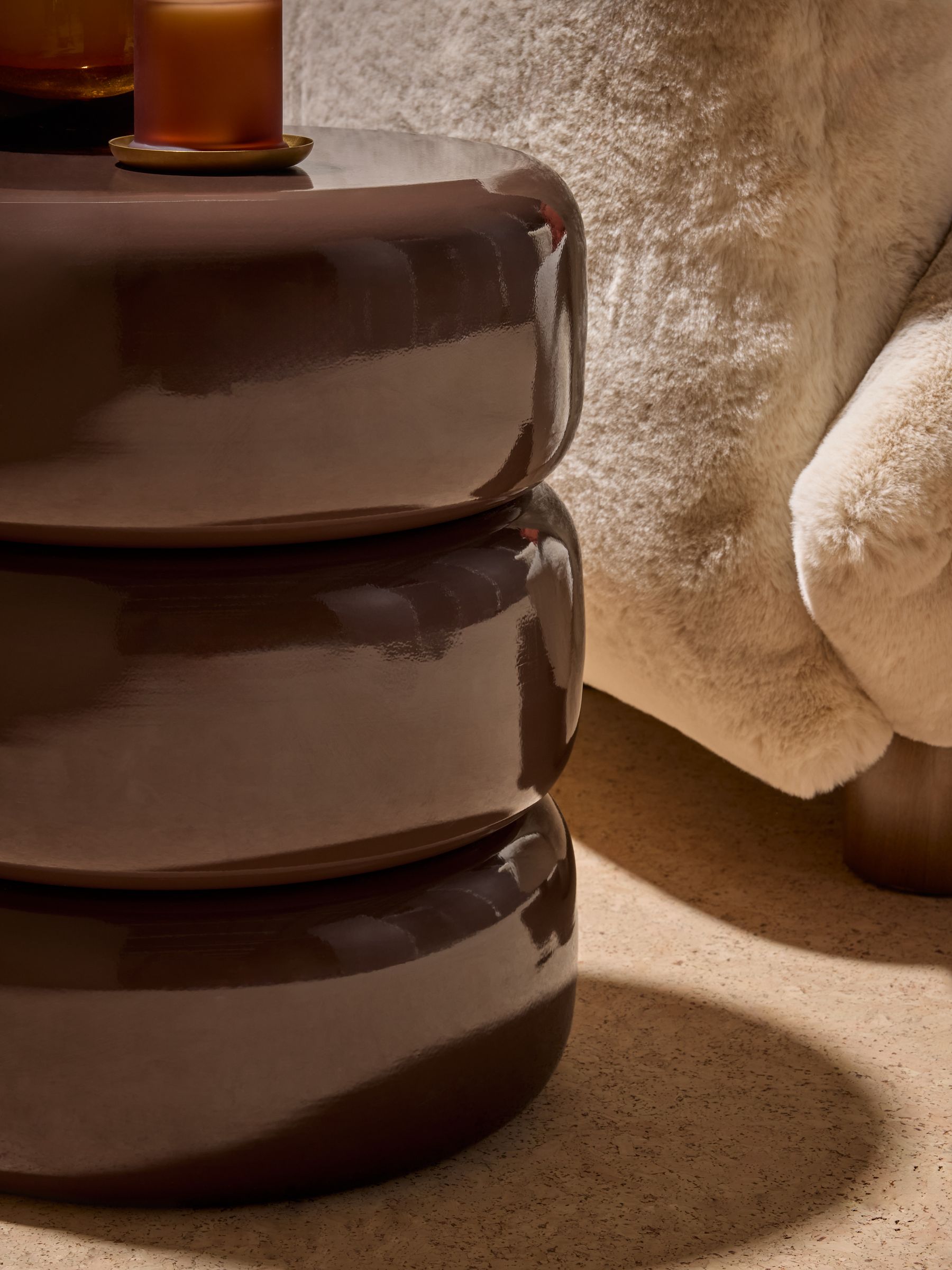 Coen Side Table in Chocolate Brown - Image 3 of 5