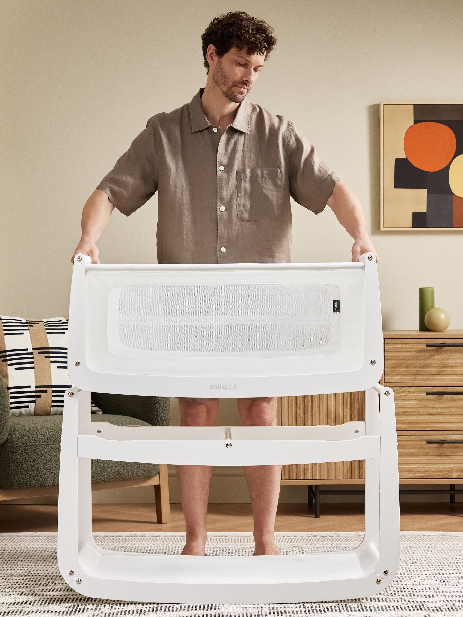 Snuz White SnuzPod 5 Bedside Crib - Image 5 of 8