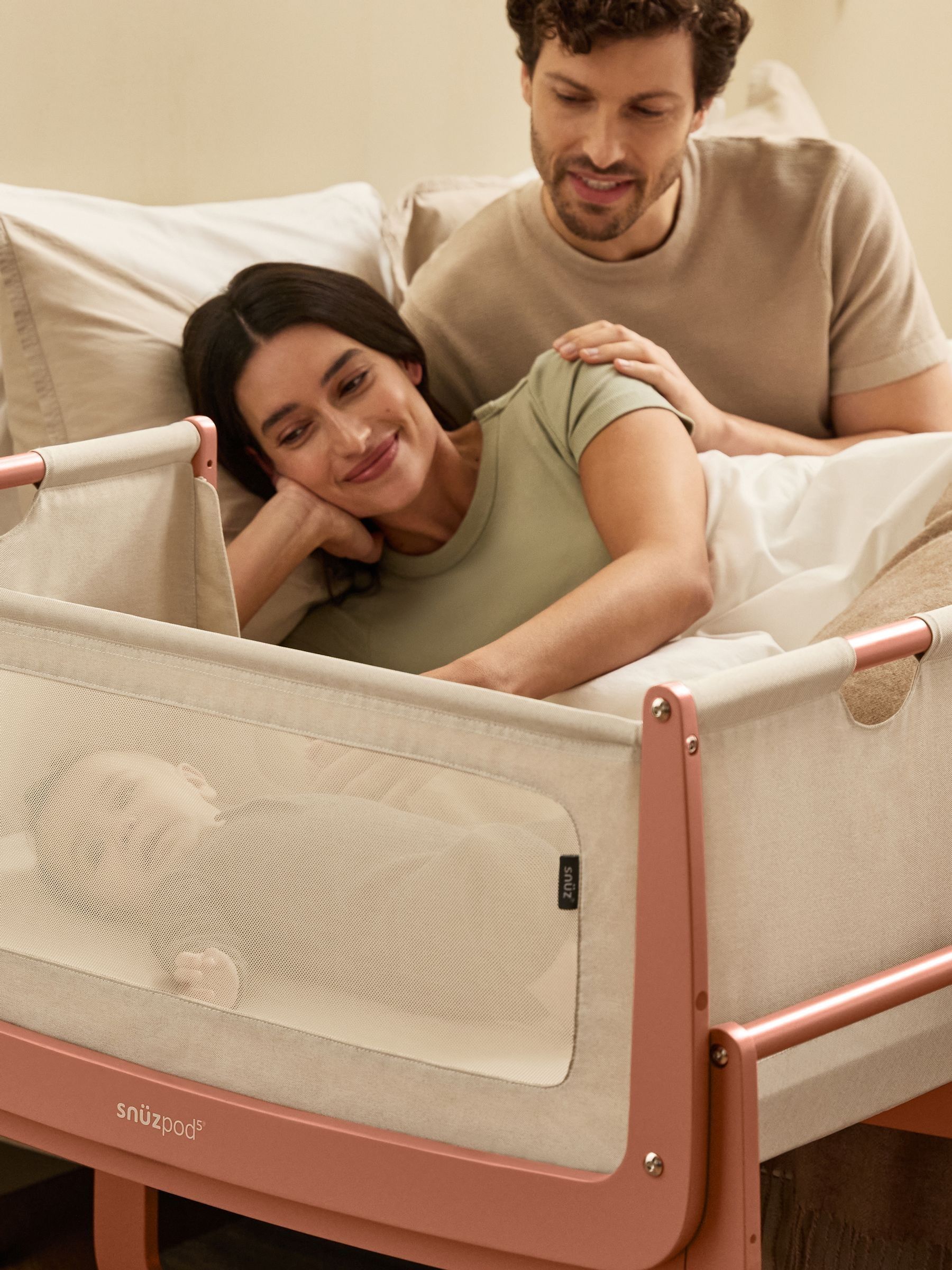 Snuz Terracotta SnuzPod 5 Bedside Crib - Image 2 of 8