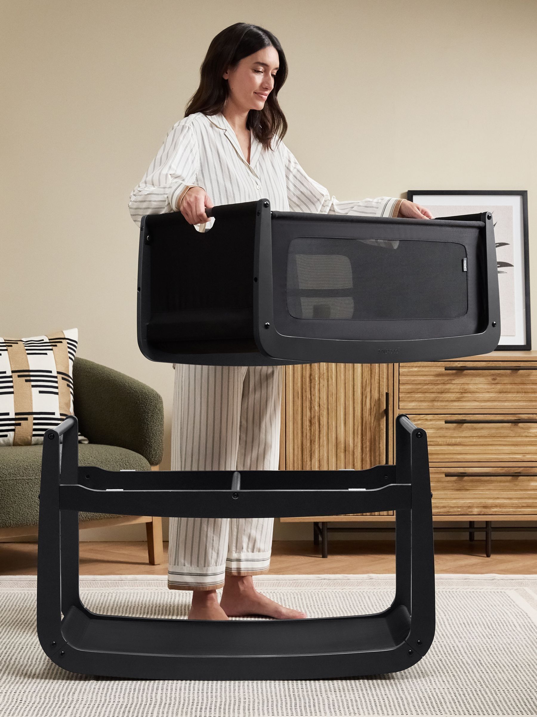 Snuz Graphite SnuzPod 5 Bedside Crib - Image 5 of 8