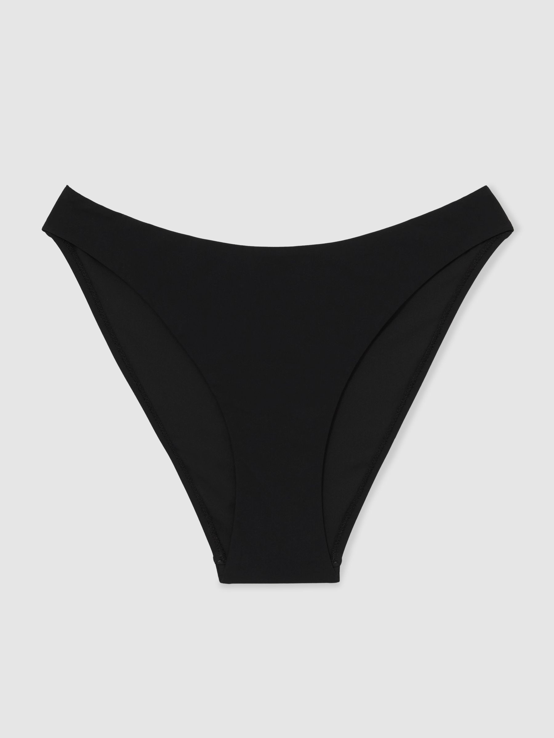 High Cut Bikini Bottoms in Black - Image 2 of 5