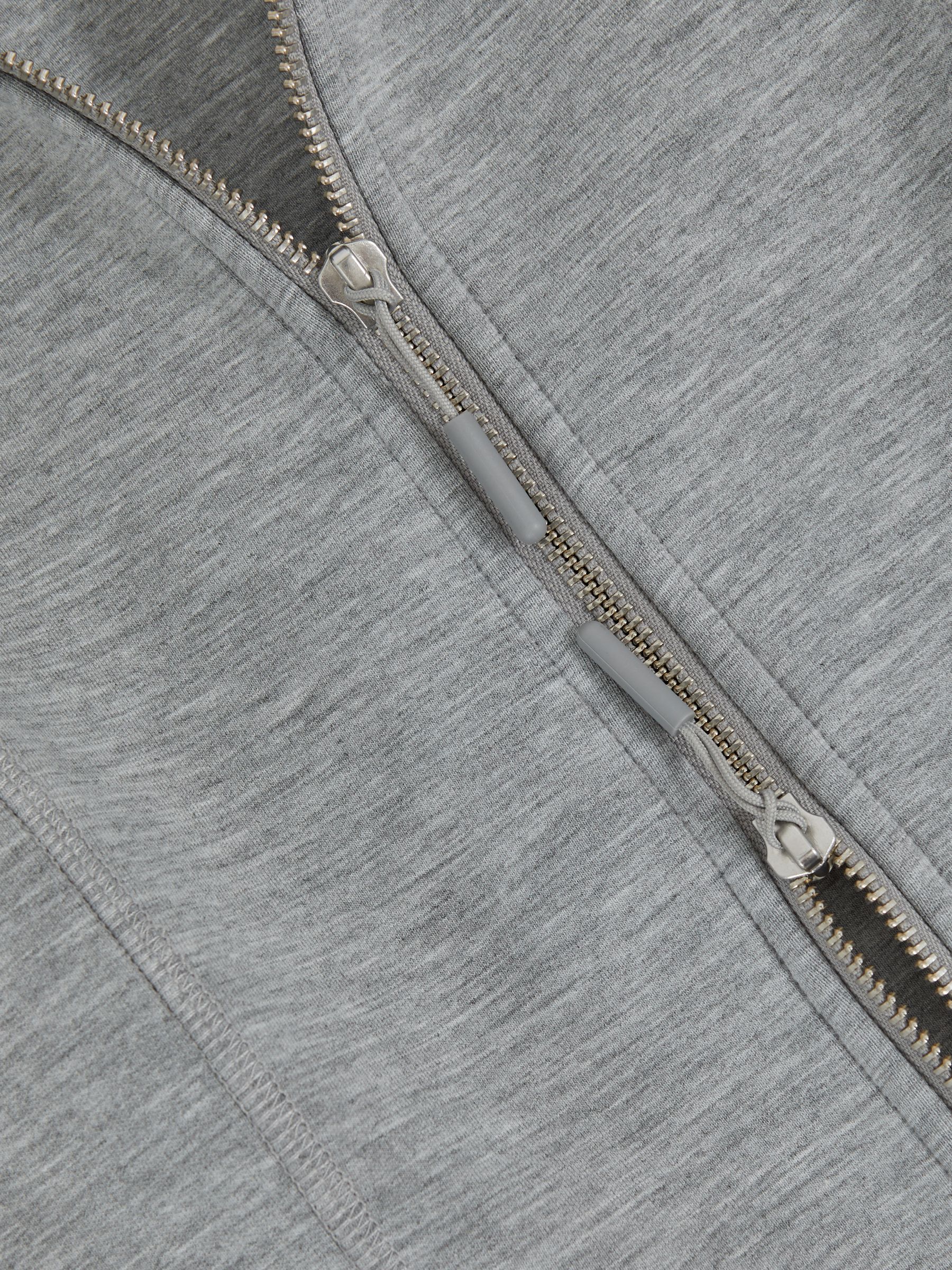Funnel-Neck Zip-Through Sweatshirt in Grey - Image 5 of 5