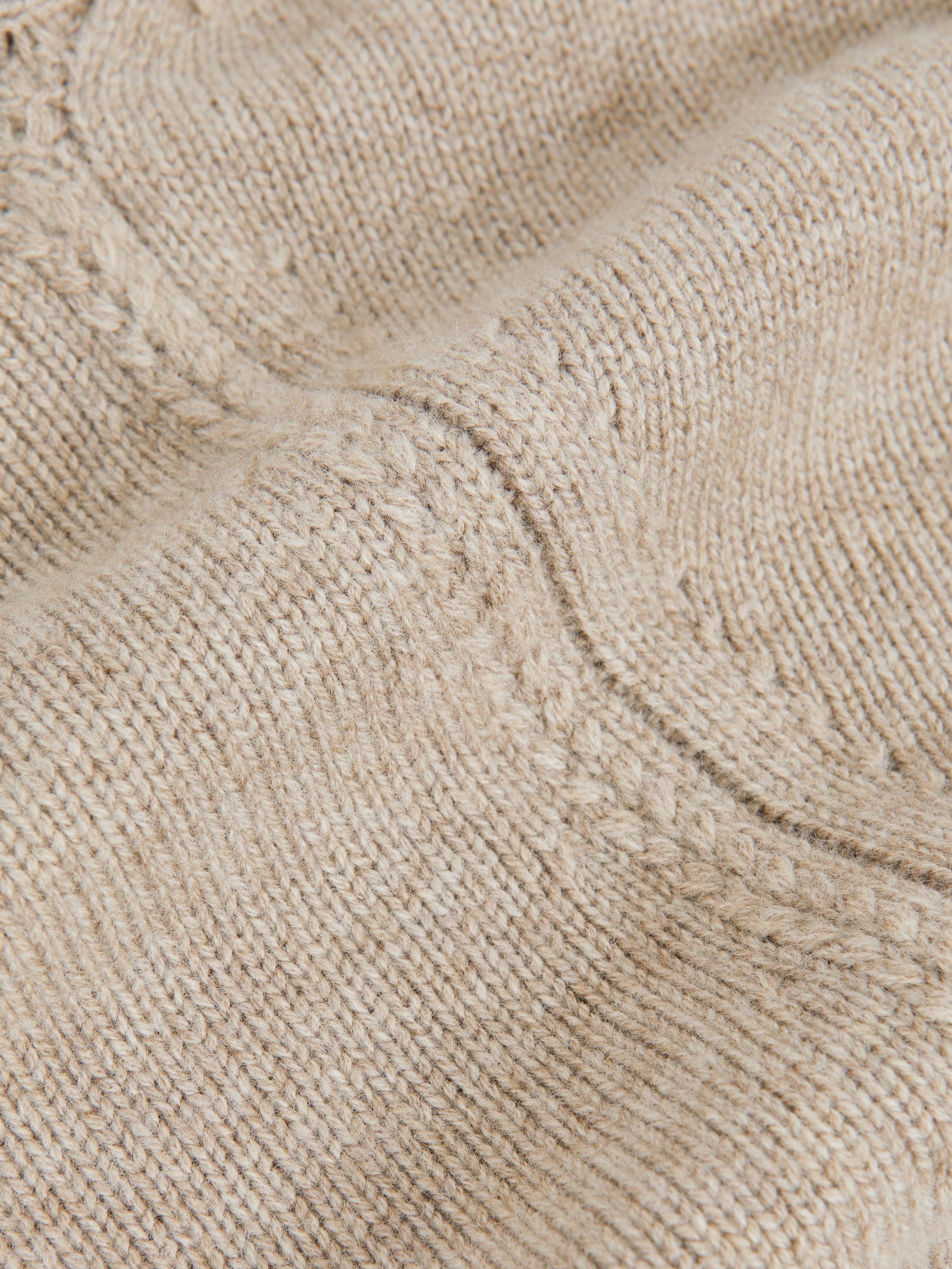 Wool-Cashmere Crew-Neck Jumper in Stone - Image 6 of 6