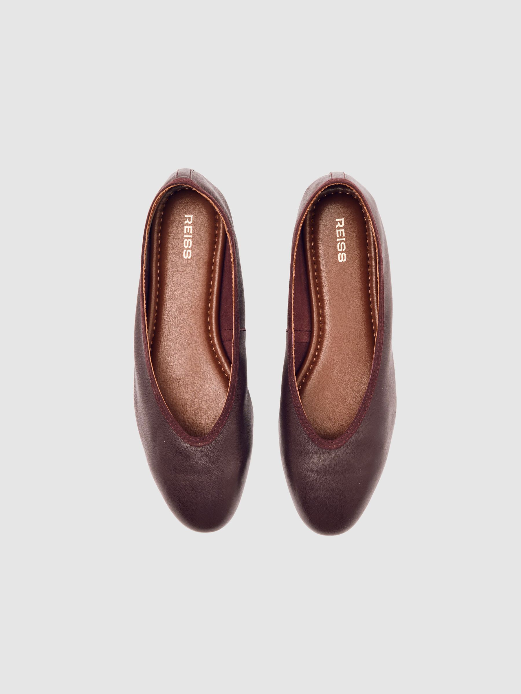Nappa Leather Ballet Flats in Oxblood - Image 2 of 4
