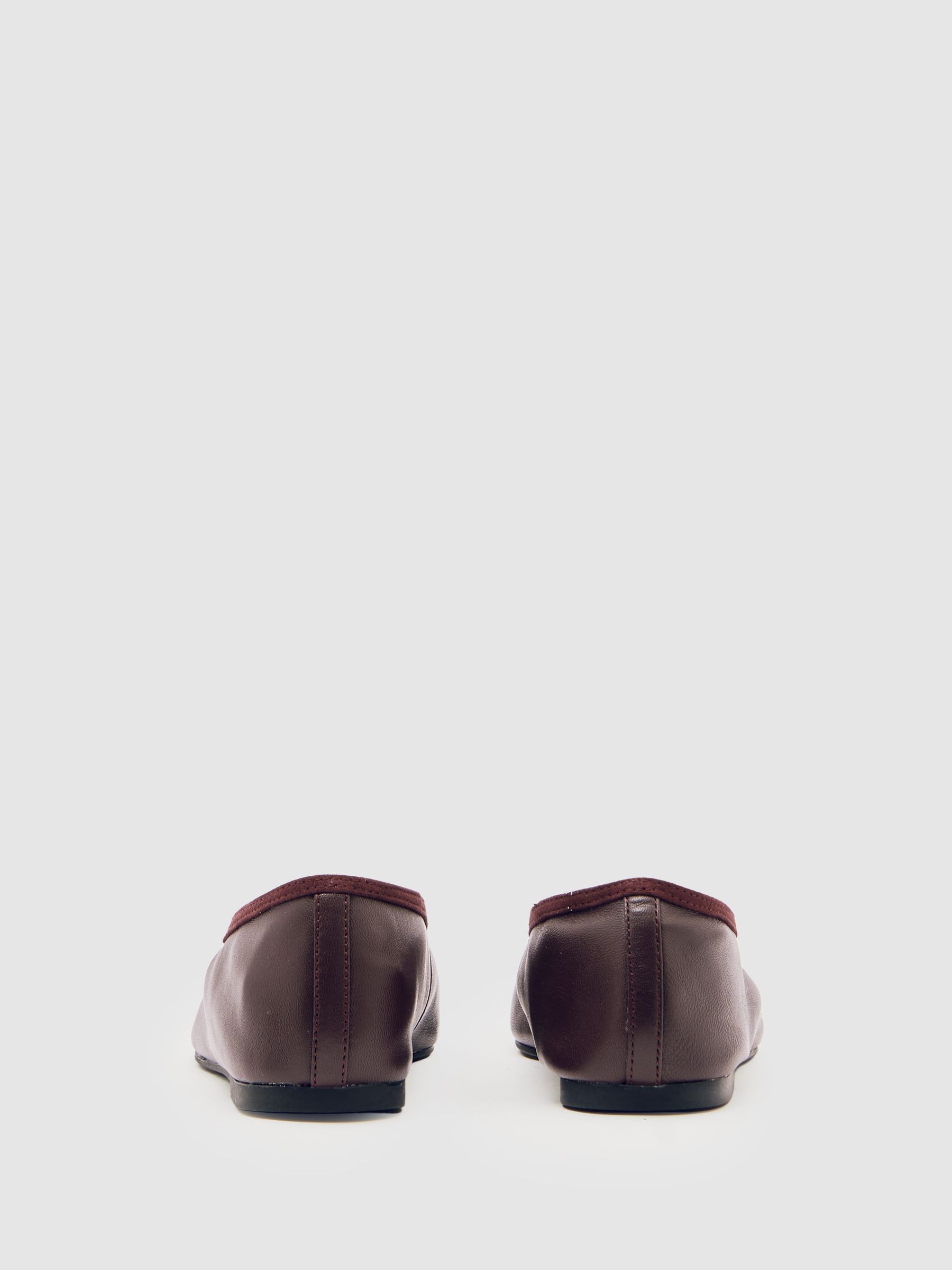 Nappa Leather Ballet Flats in Oxblood - Image 3 of 4