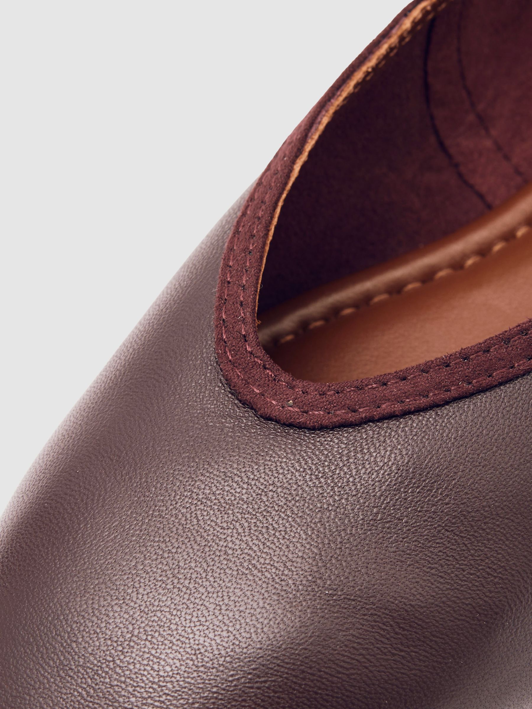 Nappa Leather Ballet Flats in Oxblood - image 2