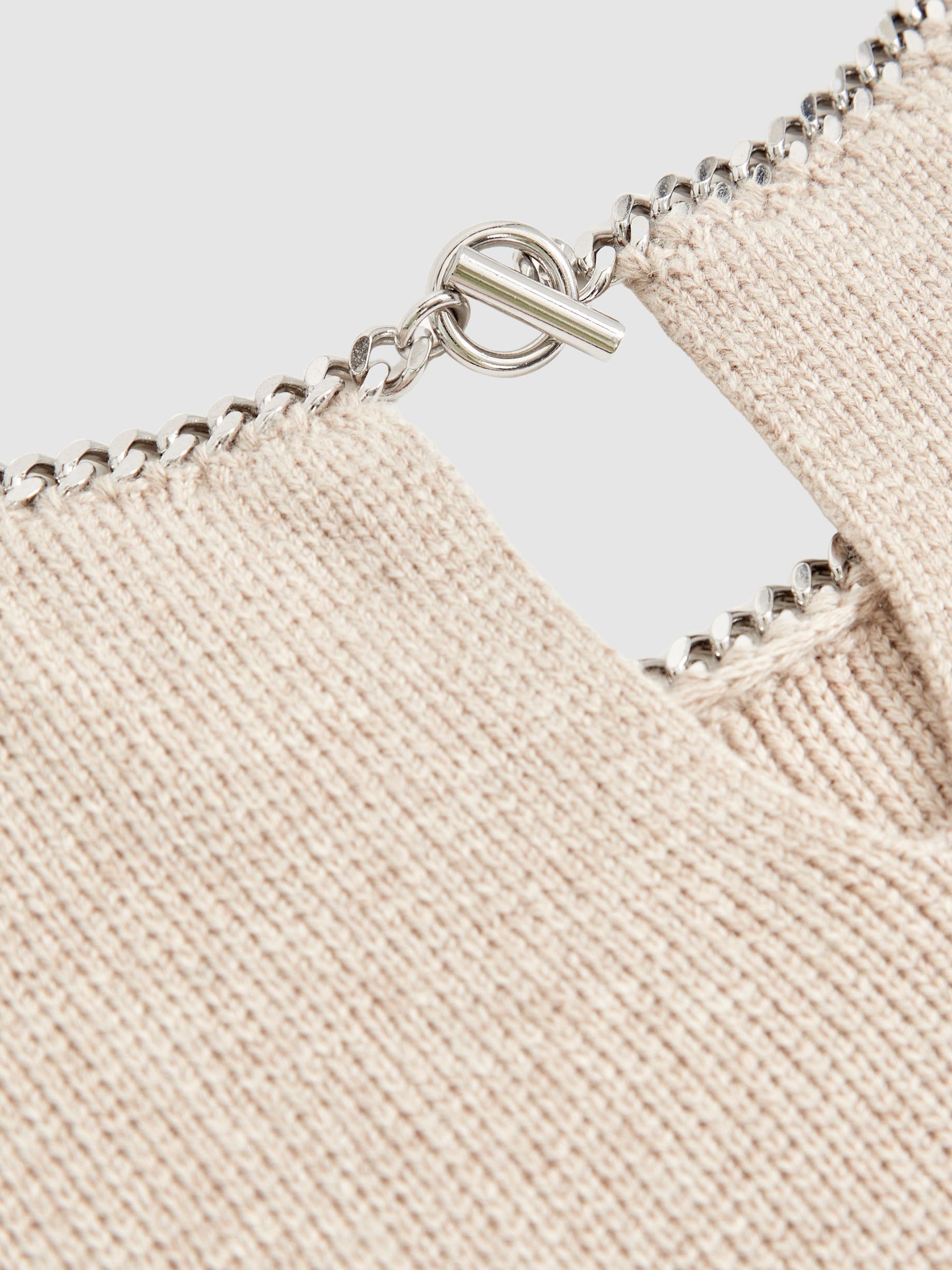Wool-Blend Necklace-Trim Knitted Vest in Neutral - Image 6 of 6