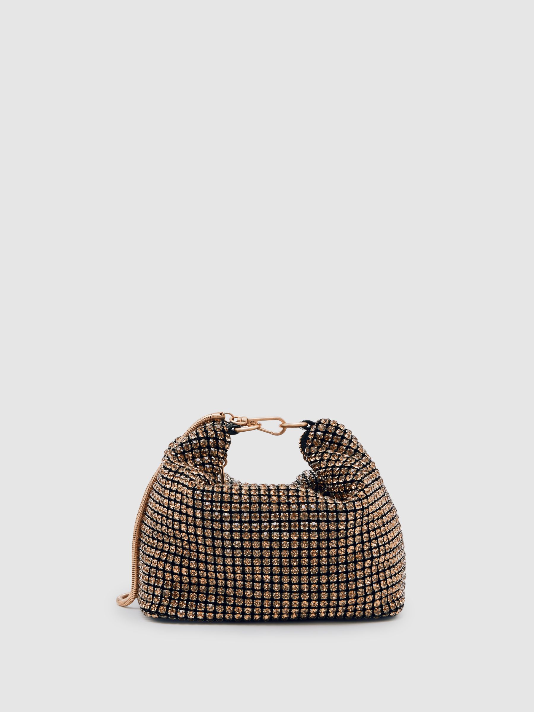 Crystal Bracelet Pouch Bag in Gold - Image 1 of 6
