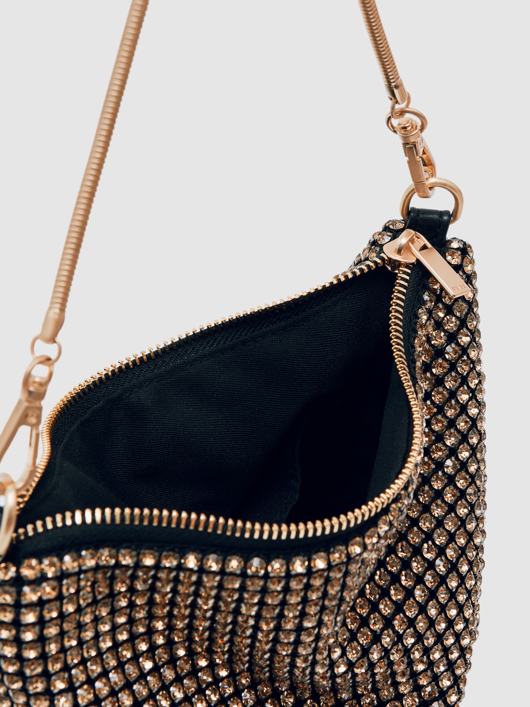 Crystal Bracelet Pouch Bag in Gold - Image 3 of 6