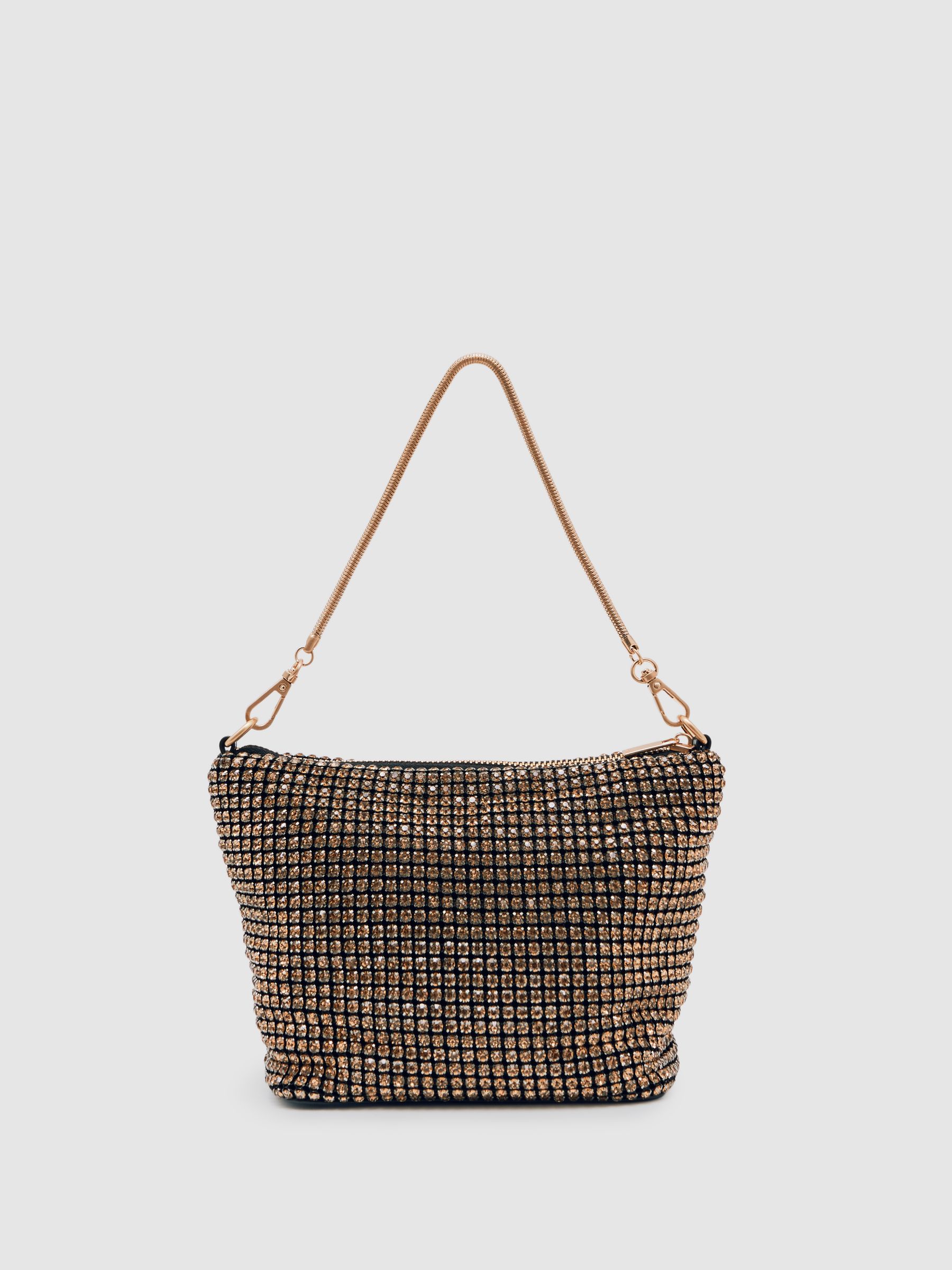 Crystal Bracelet Pouch Bag in Gold - image 5