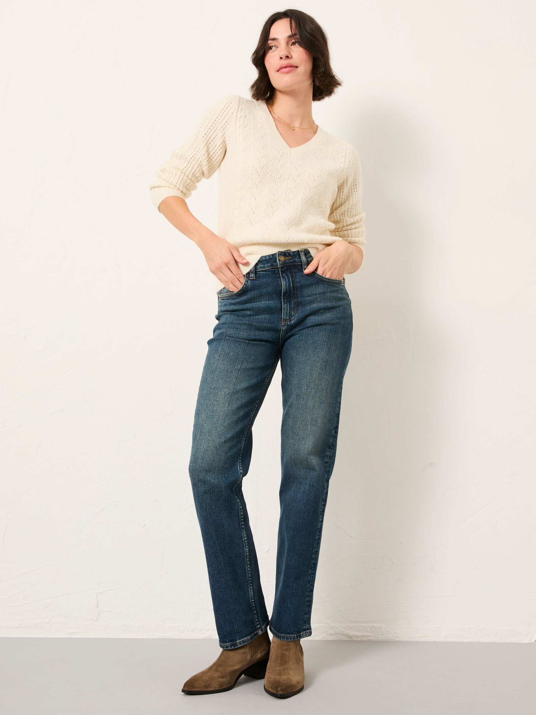 Carmel Dark Vintage Blue Comfort Straight Jeans - Image 3 of 6