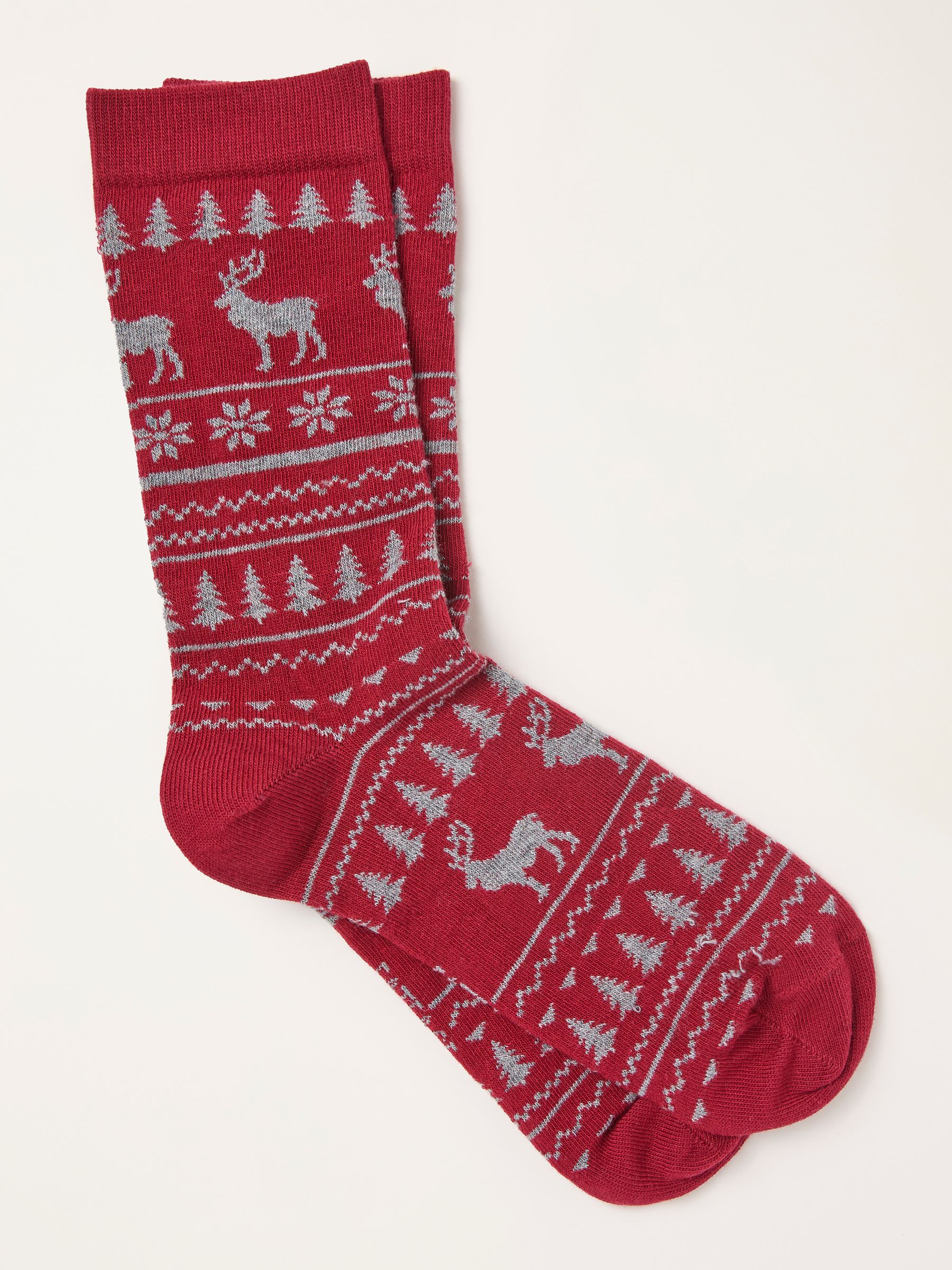 Red Stag Fairisle Socks - Image 1 of 2