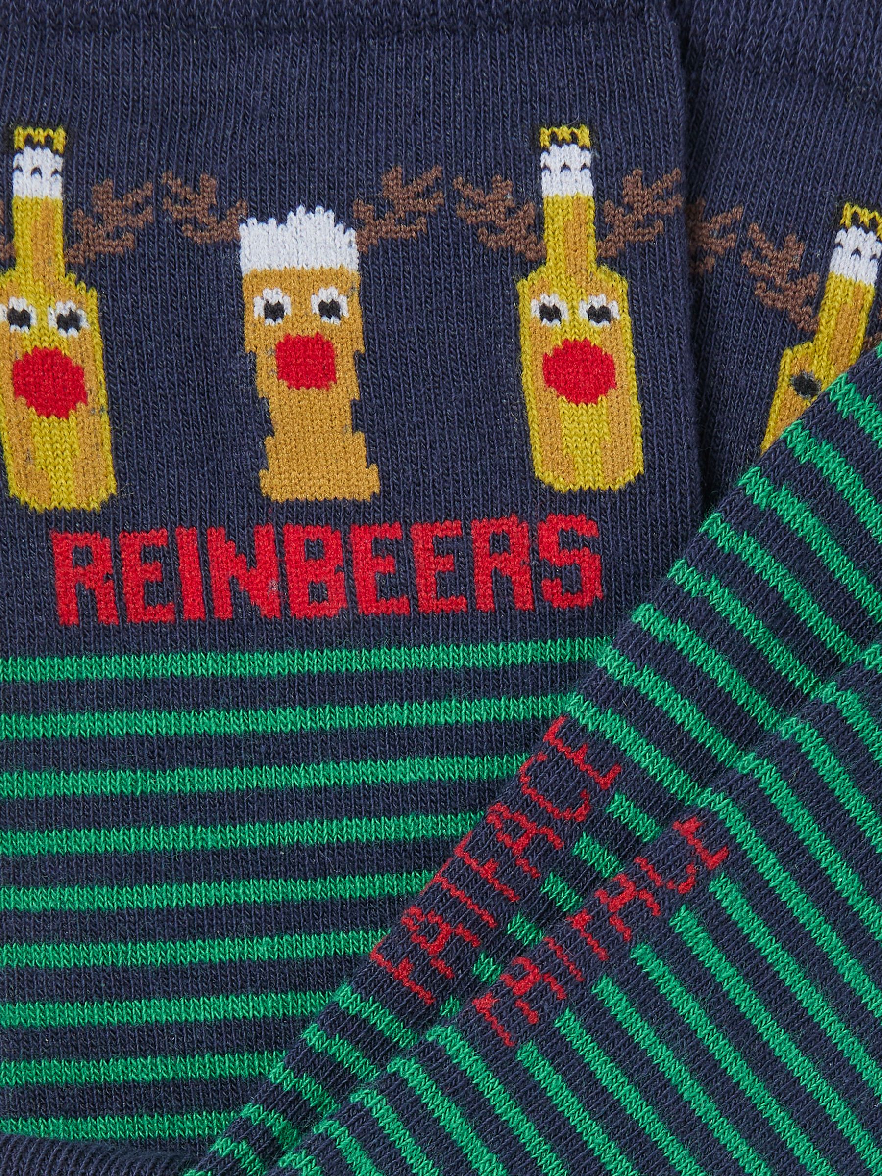 Navy Reinbeer Socks - Image 2 of 2 Navy Reinbeer Socks - Image 2 of 2