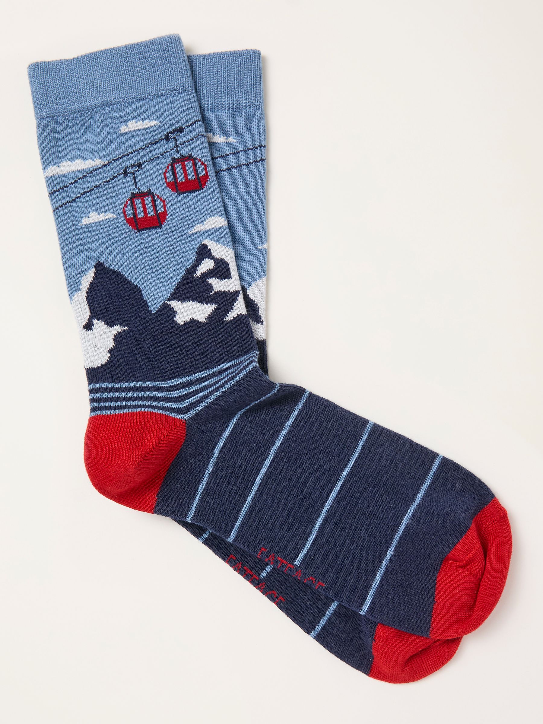 Blue Ski Lift Socks - Image 1 of 2 Blue Ski Lift Socks - Image 1 of 2