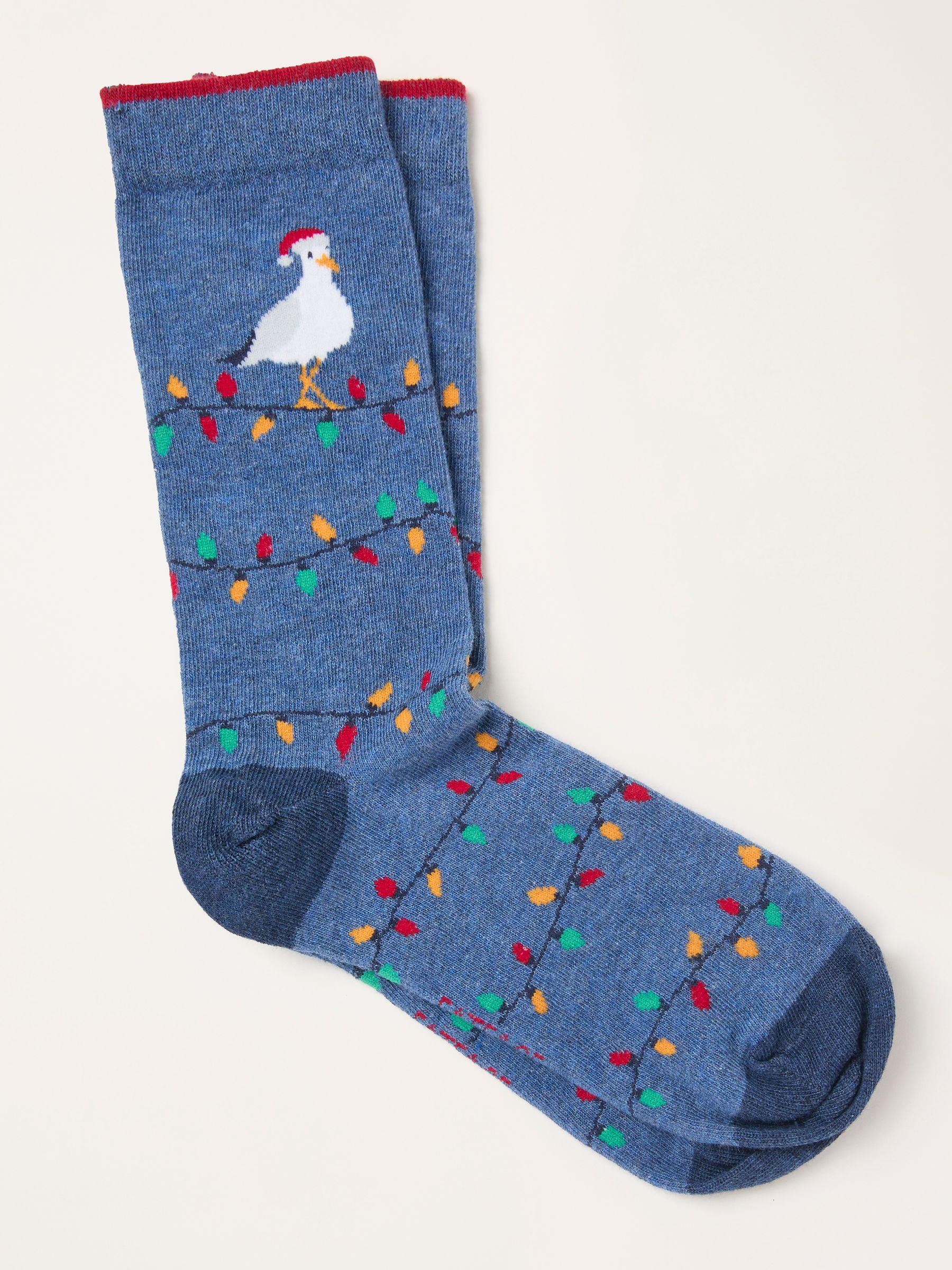 Navy Festive Seagull Socks - Image 1 of 2