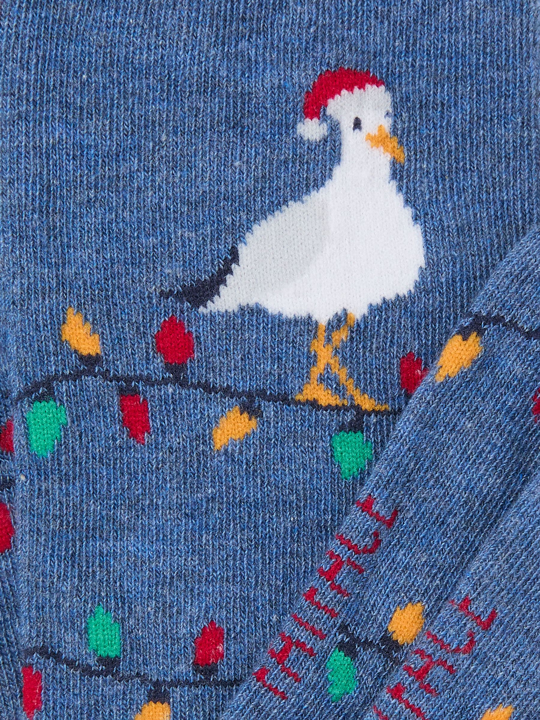 Navy Festive Seagull Socks - Image 2 of 2