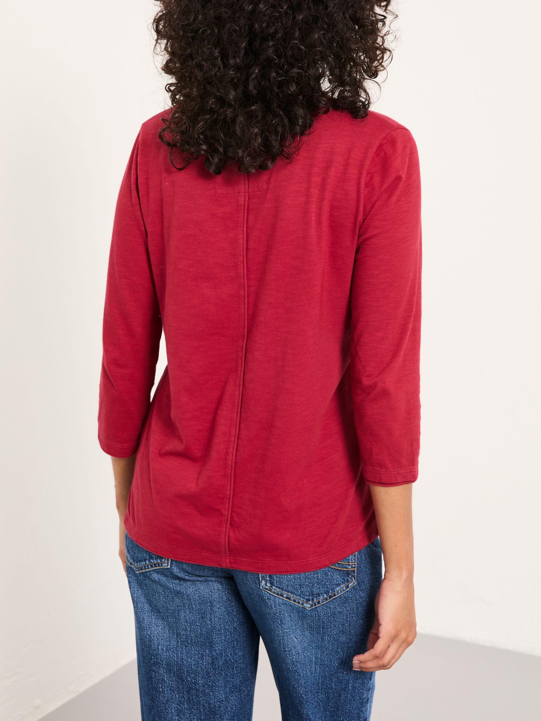 Aster Red 3/4 Sleeve T Shirt - Image 2 of 4 Aster Red 3/4 Sleeve T Shirt - Image 2 of 4