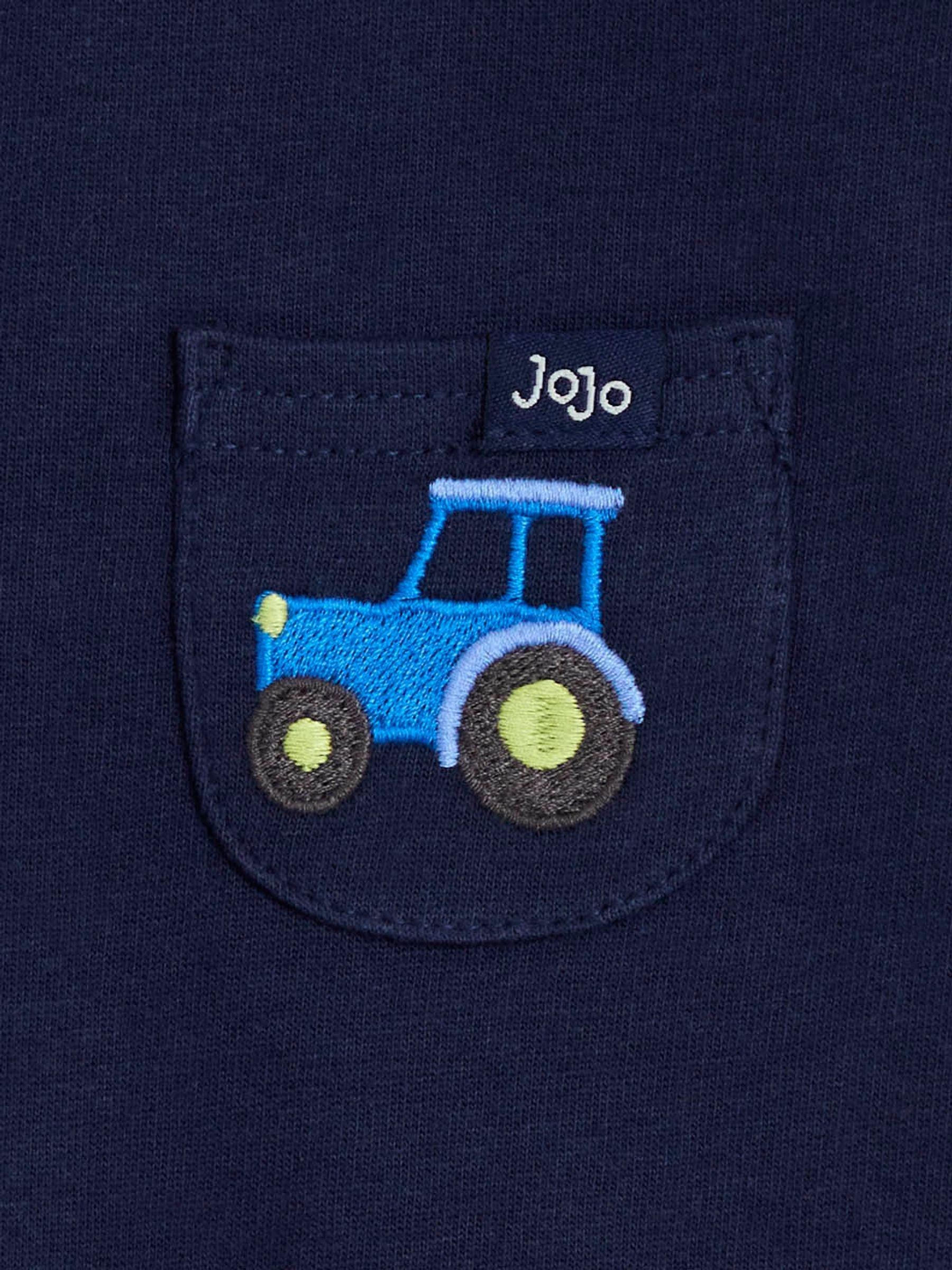 Light Blue 2-Piece Appliqué Dungarees & Stripe Top Set - Image 7 of 7