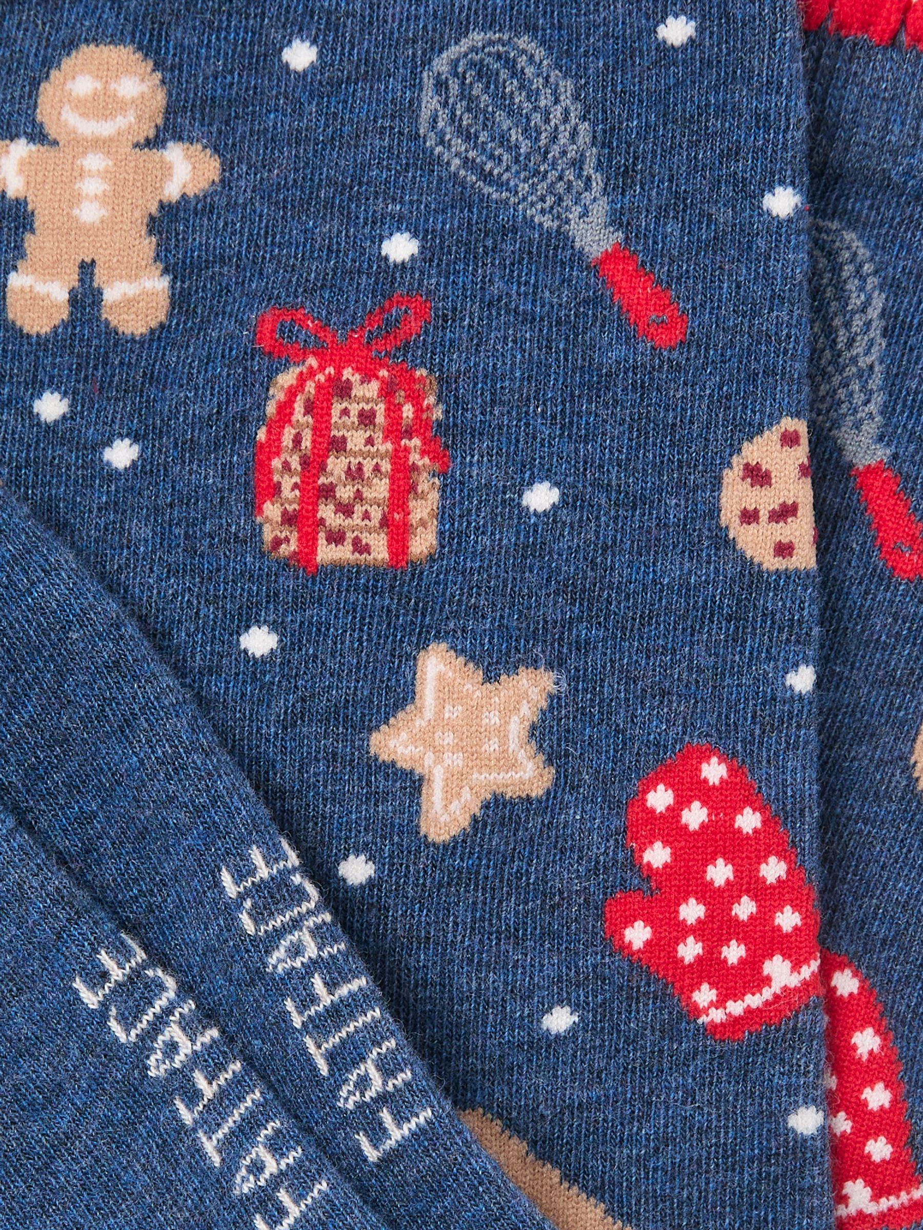 Navy Christmas Baking Socks - Image 2 of 2