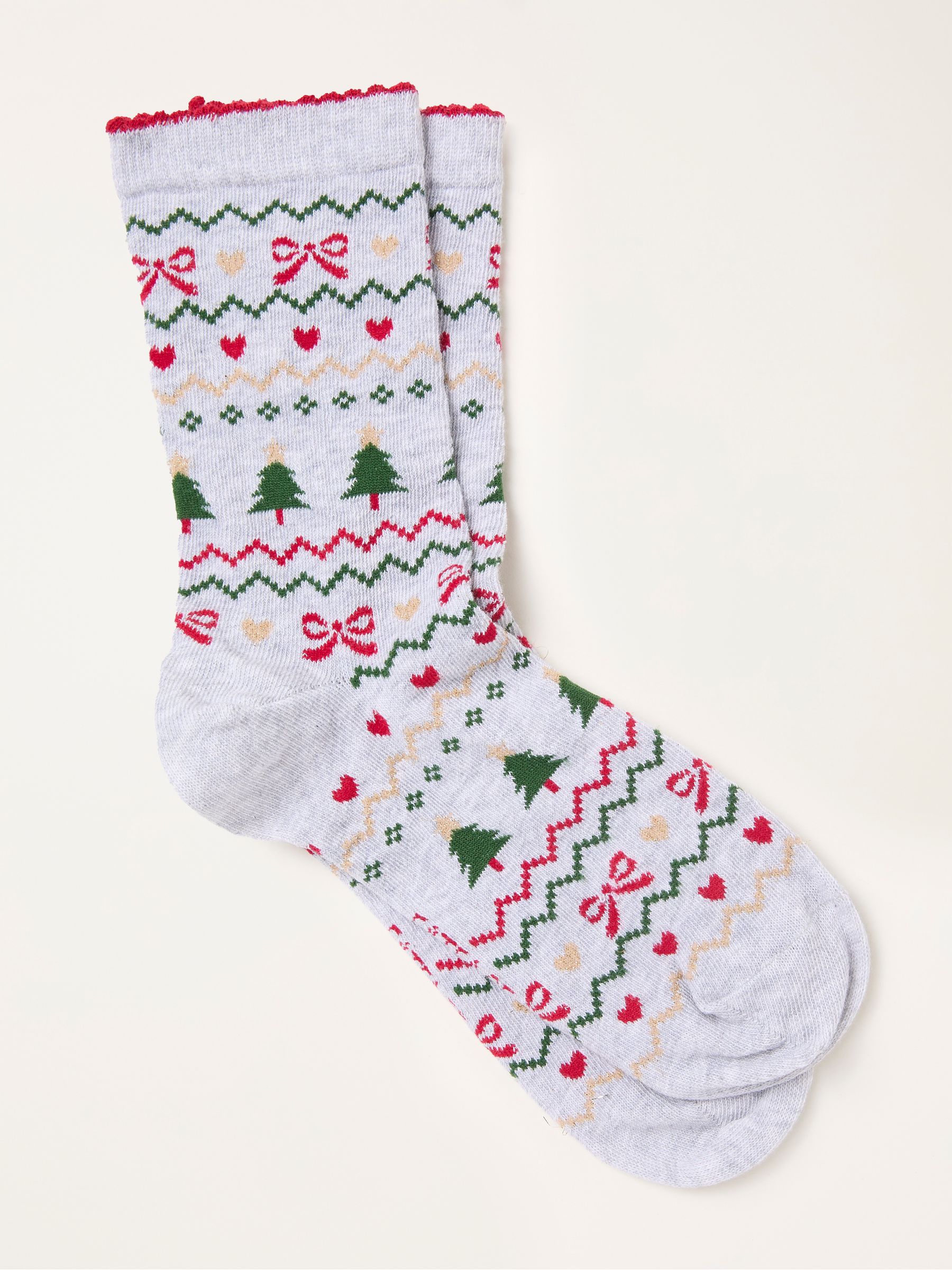 Grey Fairisle Socks - Image 1 of 2