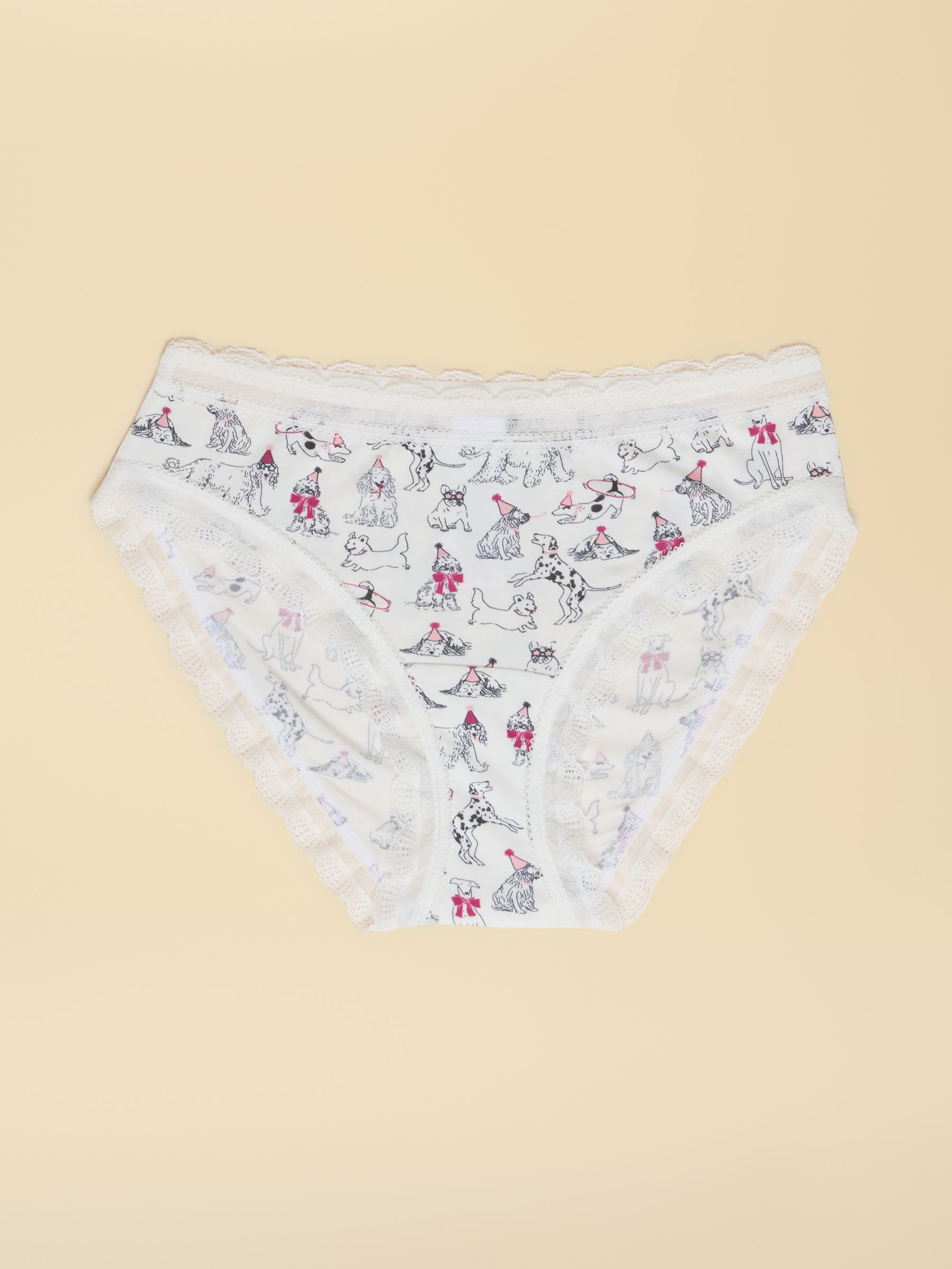 Cream Party Dogs Knickers - Image 1 of 3