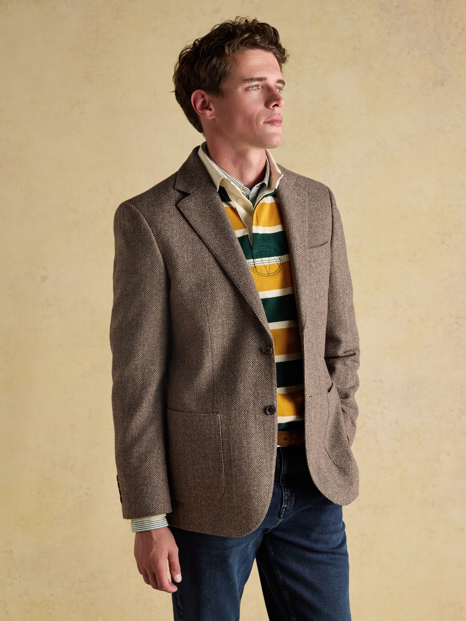 Stone Wool Blend Donegal Blazer - Image 4 of 13