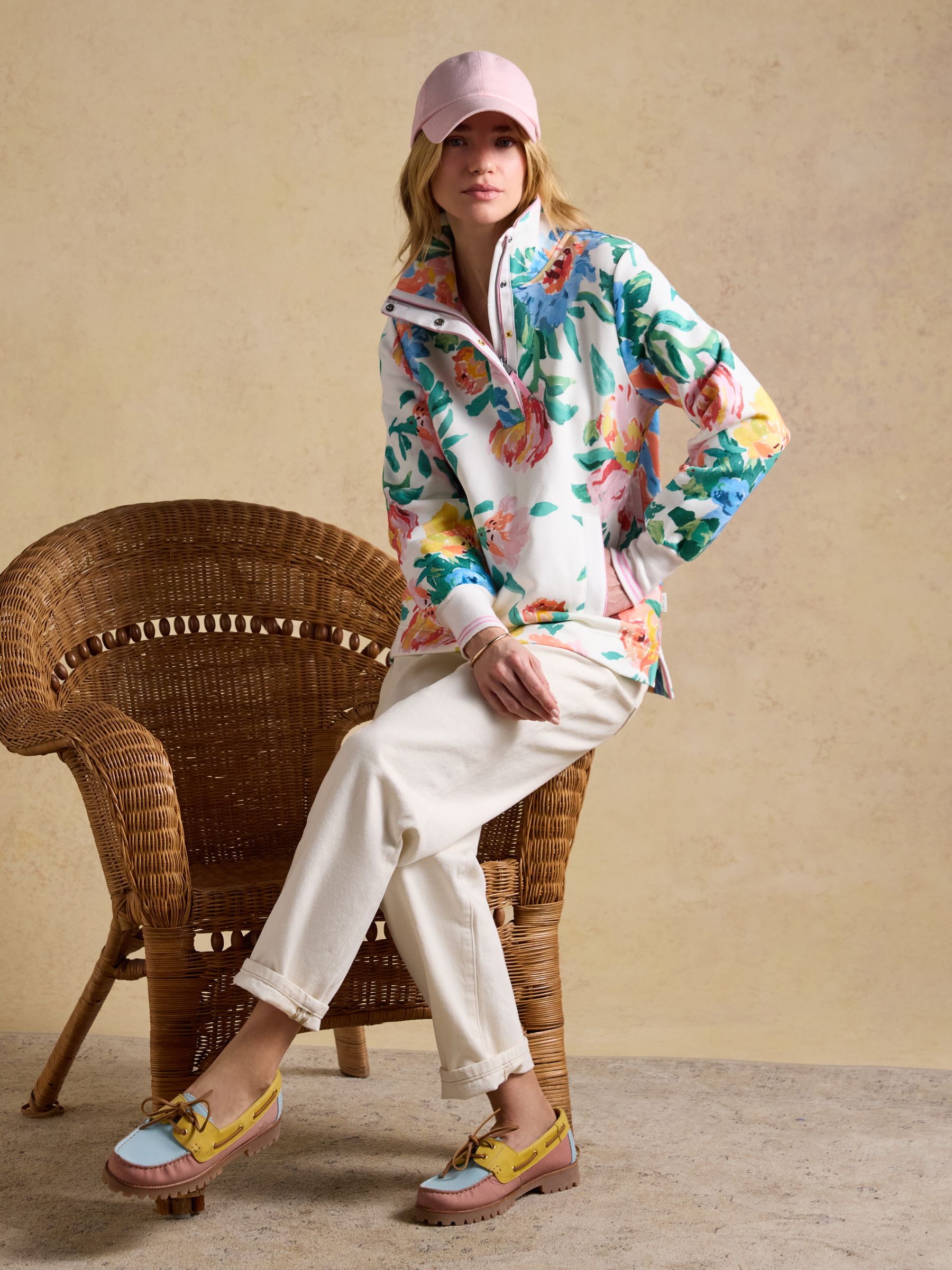 Daley Pink Pure Linen Baseball Cap - Image 3 of 7