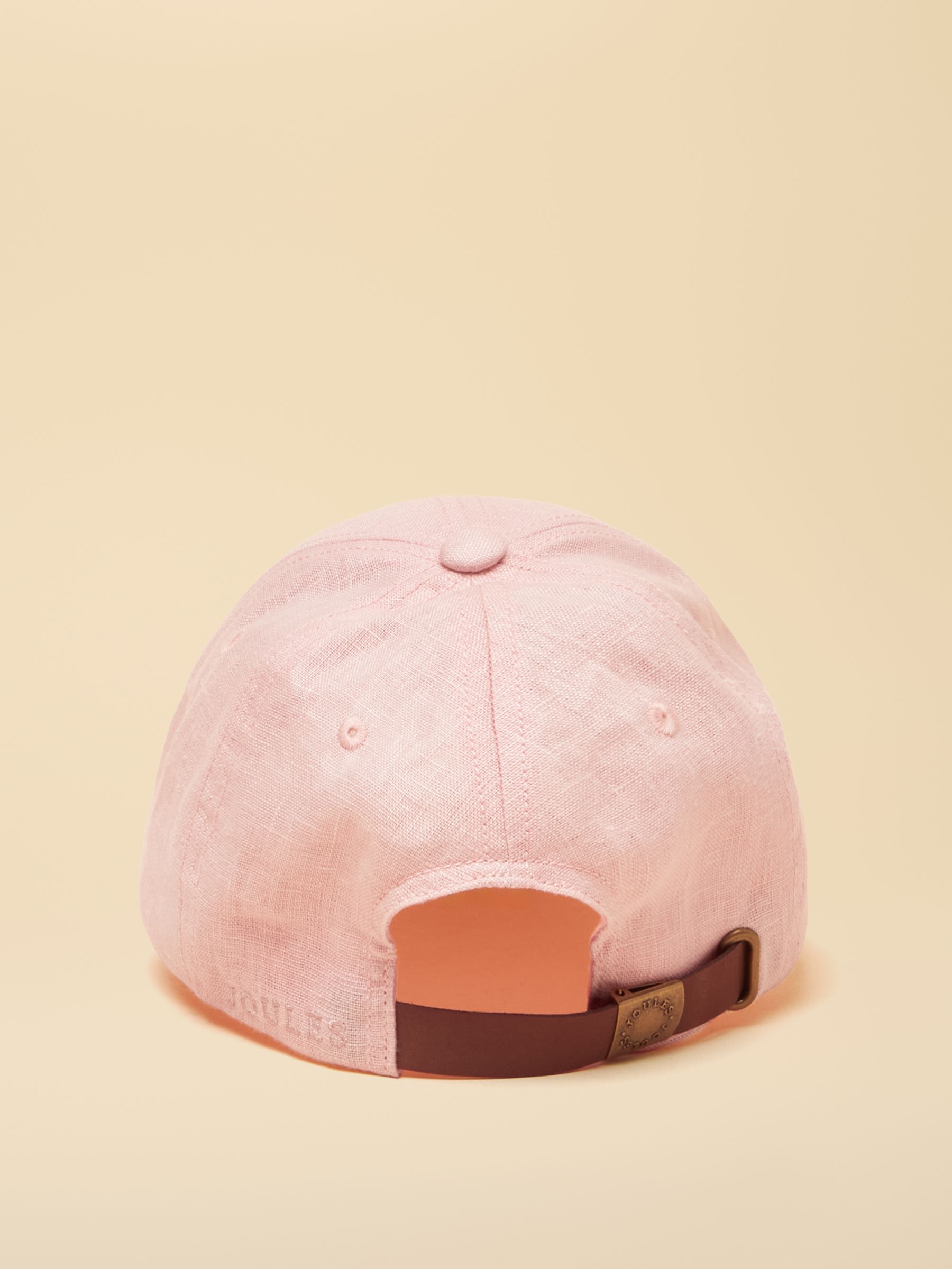 Daley Pink Pure Linen Baseball Cap - Image 5 of 7