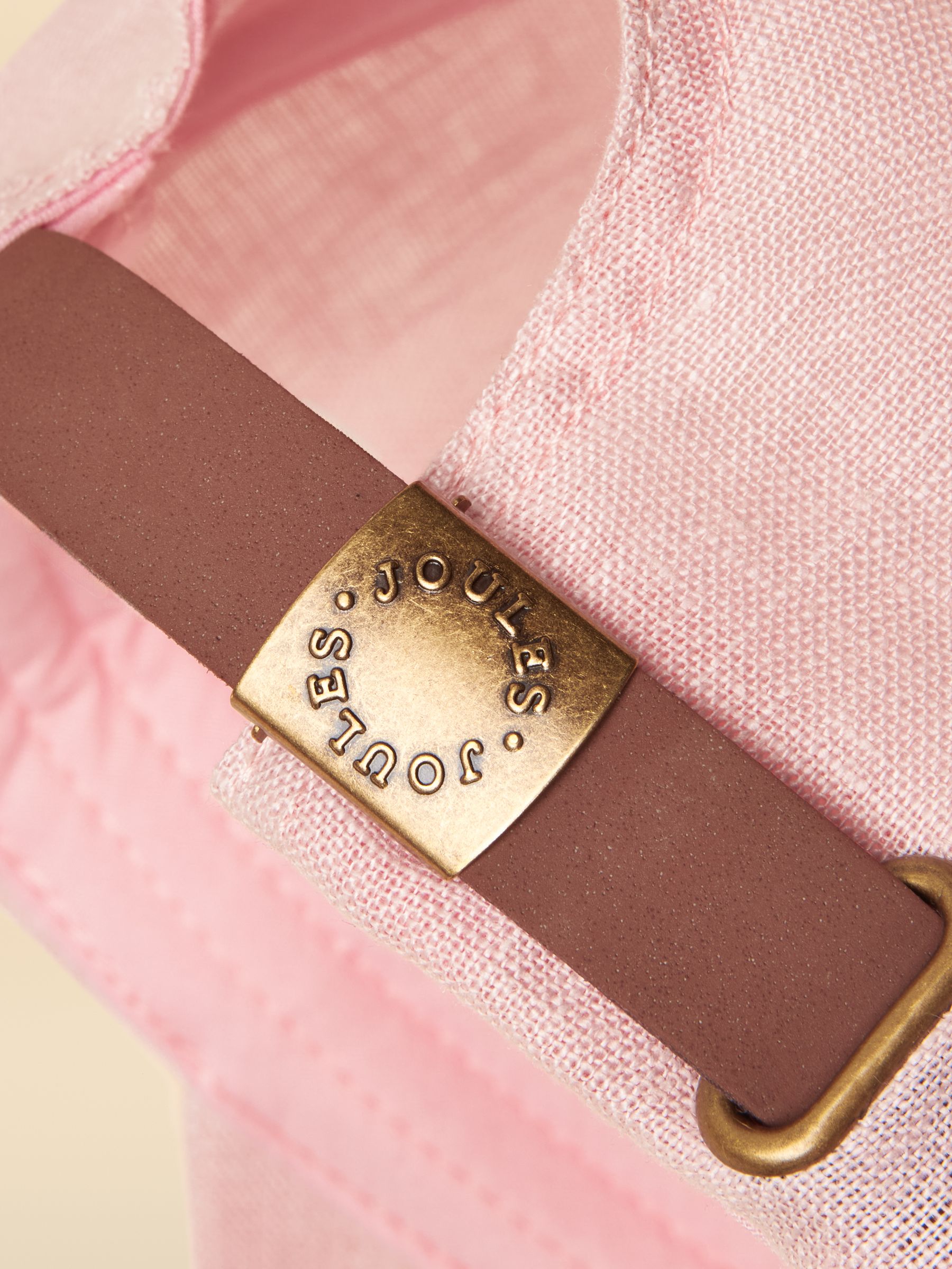 Daley Pink Pure Linen Baseball Cap - Image 7 of 7